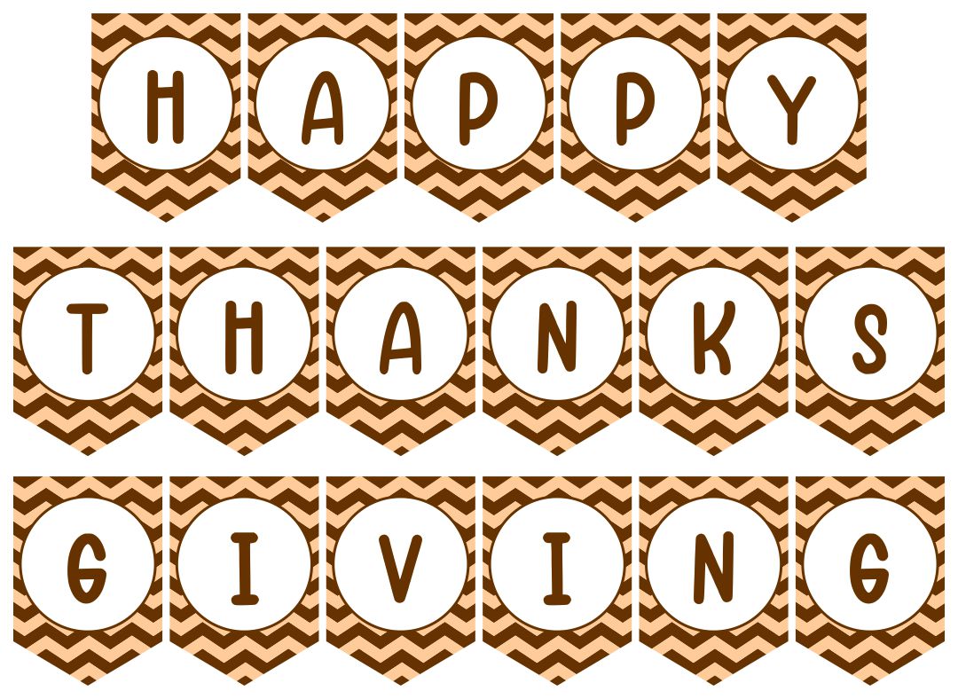 Happy Thanksgiving Banner Printable Free