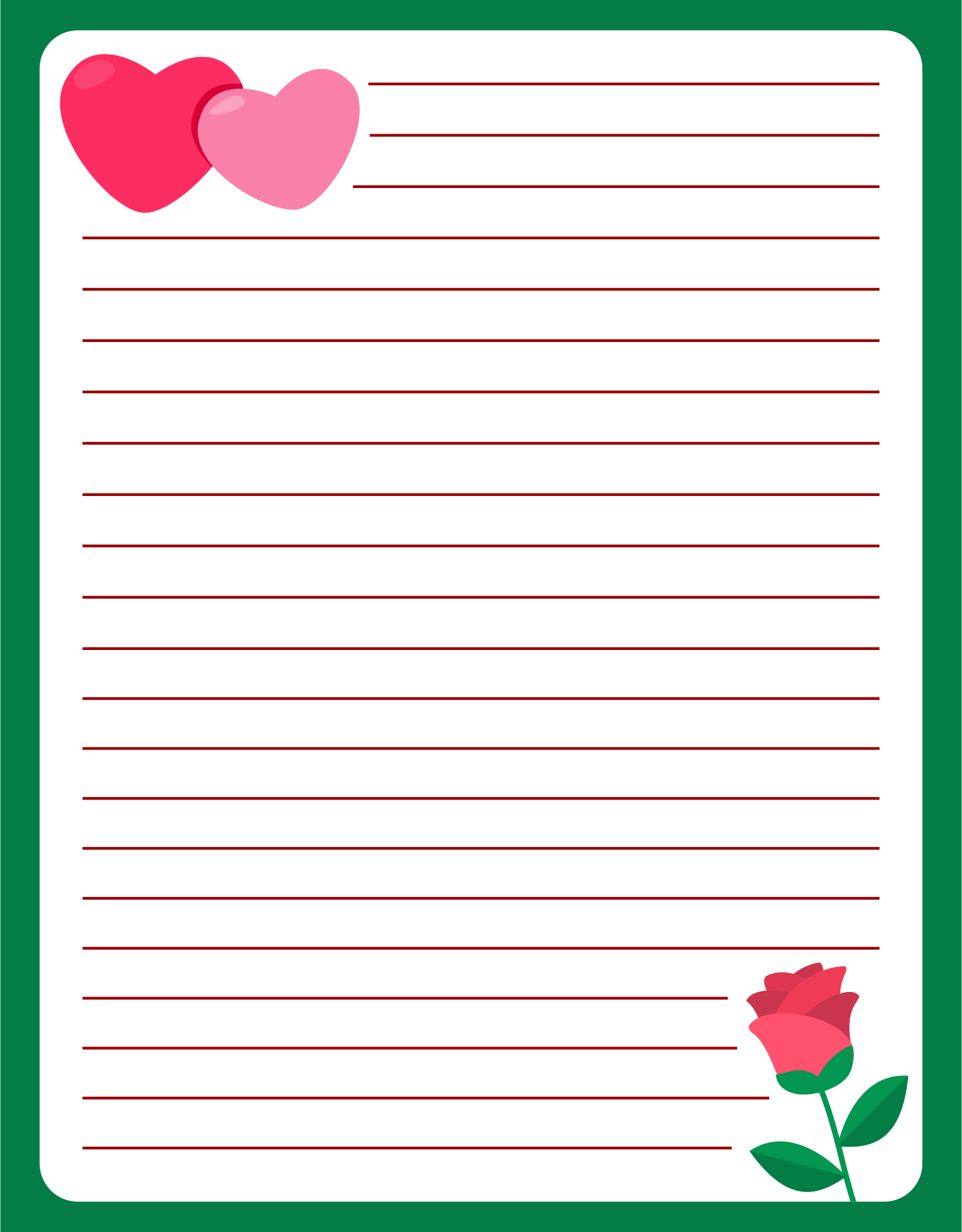 Valentines Letter Template Valentines Letter Template