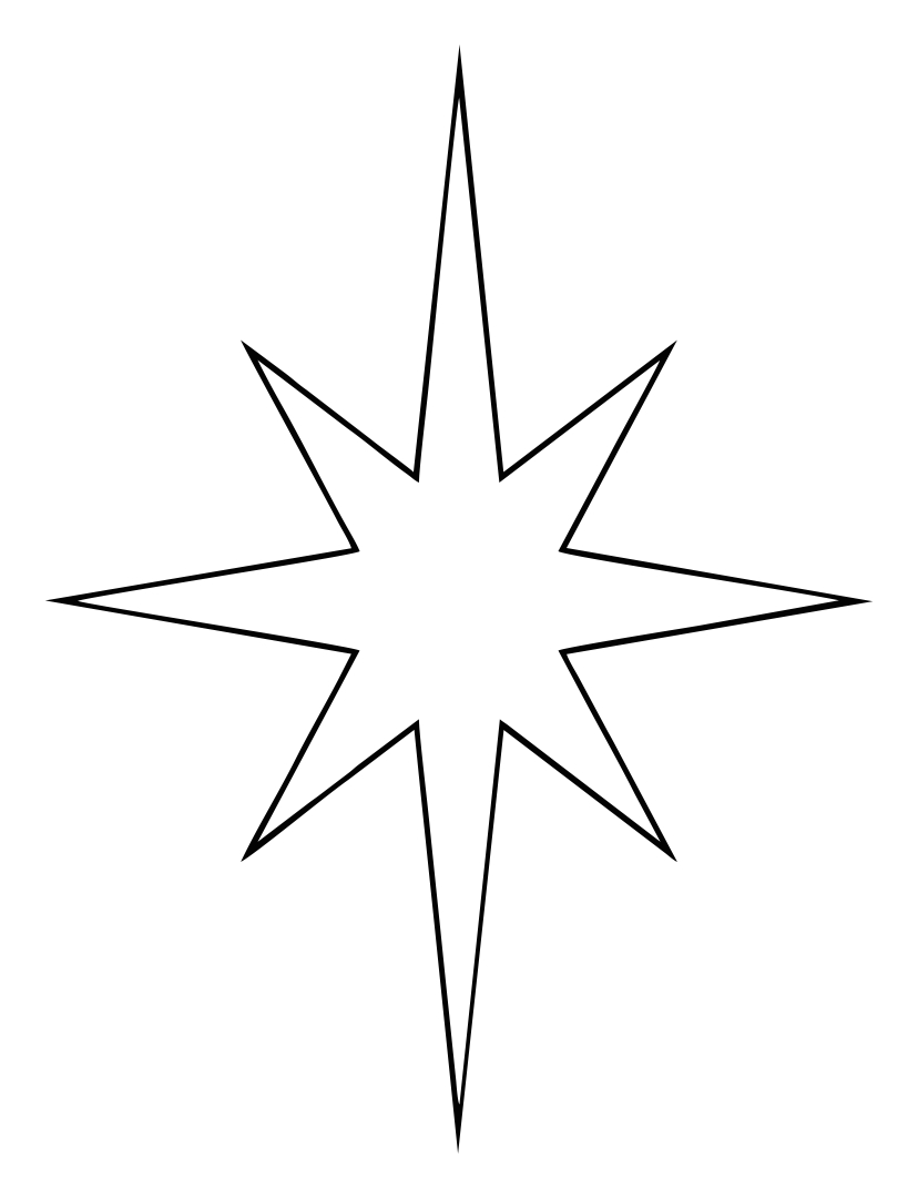 Printable Christmas Star Ornaments