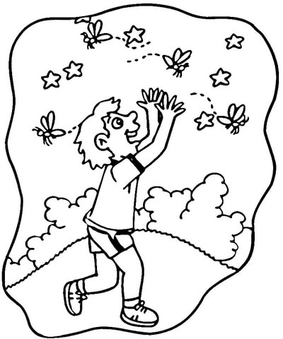 Printable Firefly Coloring Page
