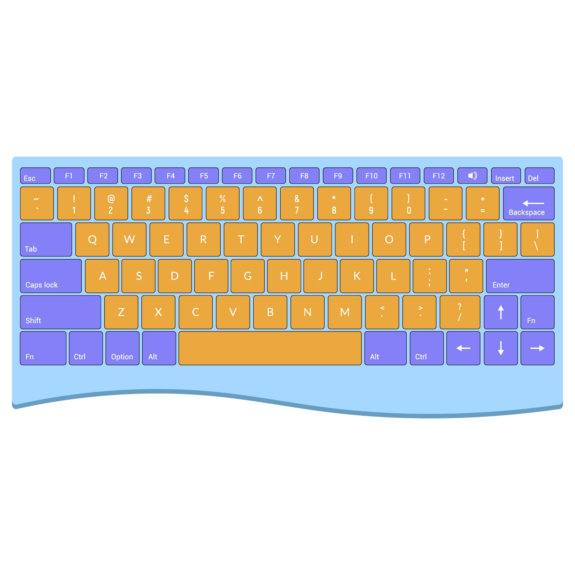 Printable Laptop Keyboard With Mouse Pad