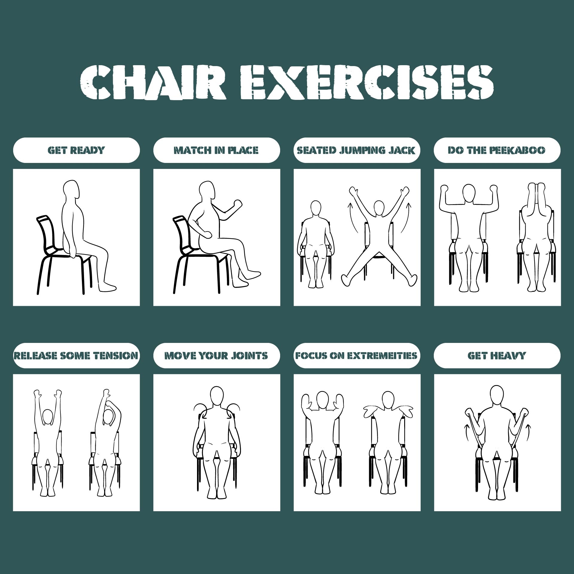 Senior Citizen Printable Chair Exercises For Elderly With Pictures