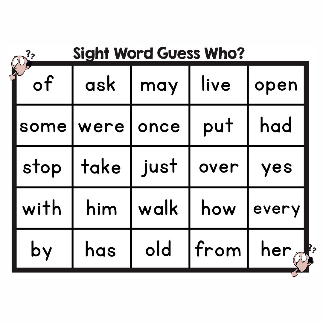 Printable Sight Word Games