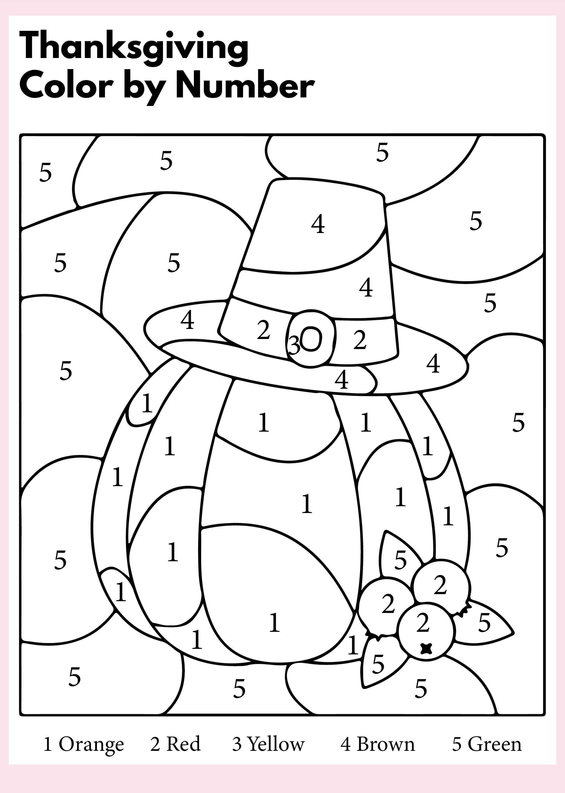 Printable Thanksgiving Color By Number printable-thanksgiving-color-by-number