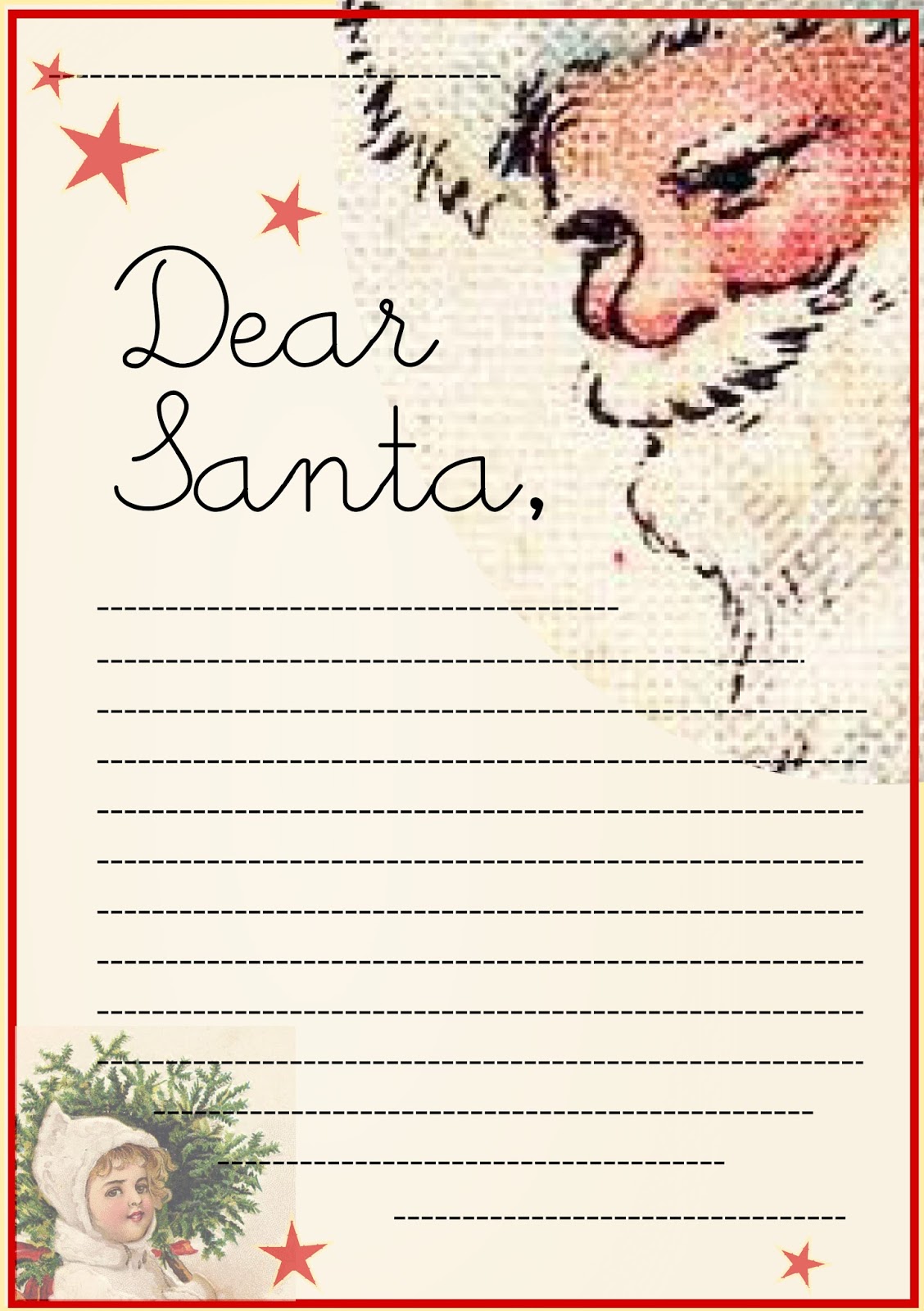Santa Claus Christmas List Template