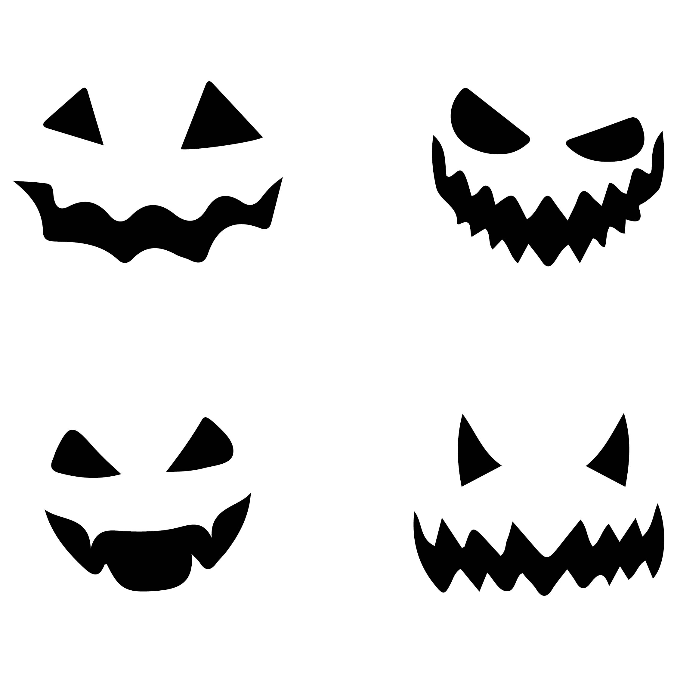 Scary Pumpkin Faces Printable
