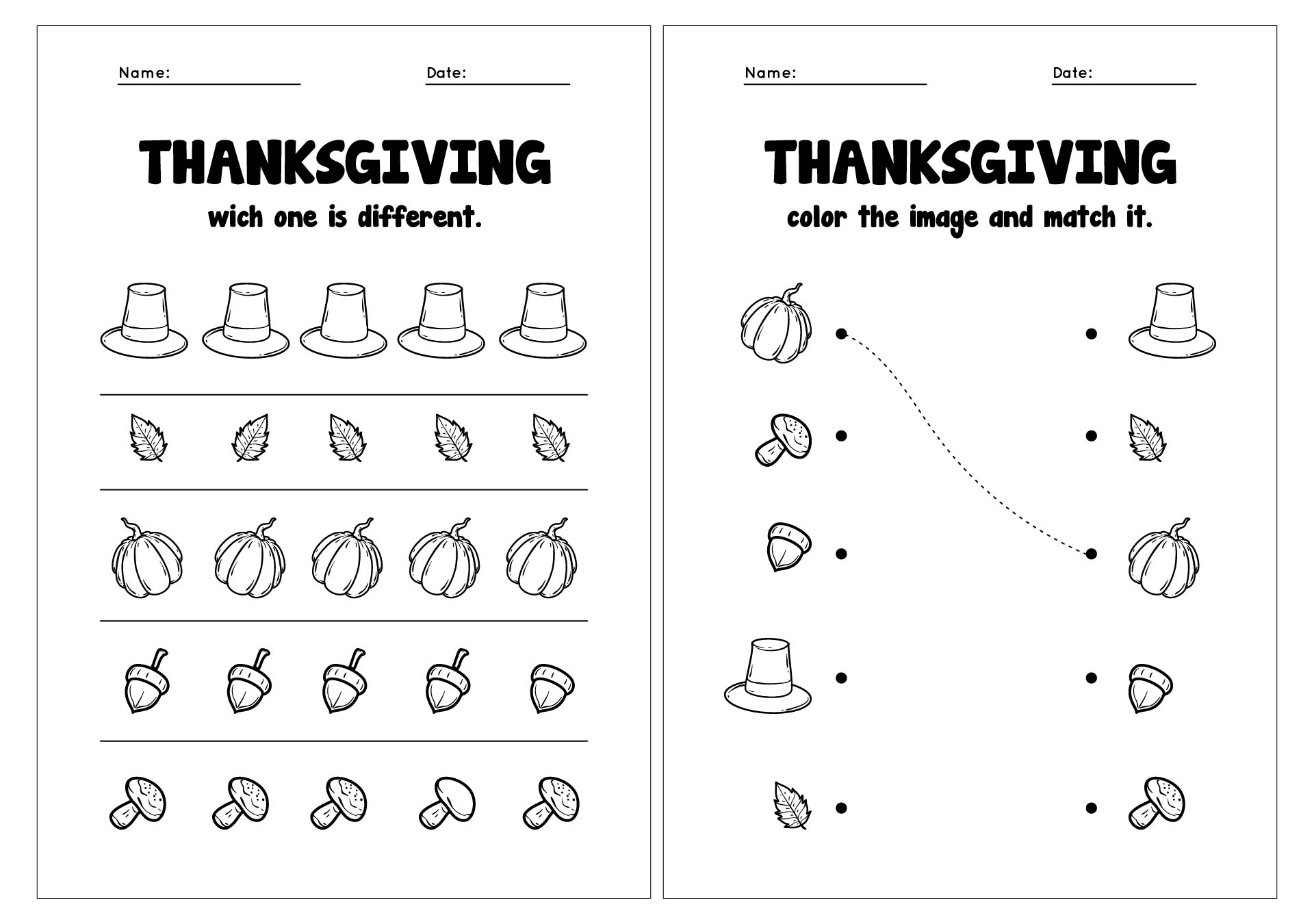 Thanksgiving Day Printables
