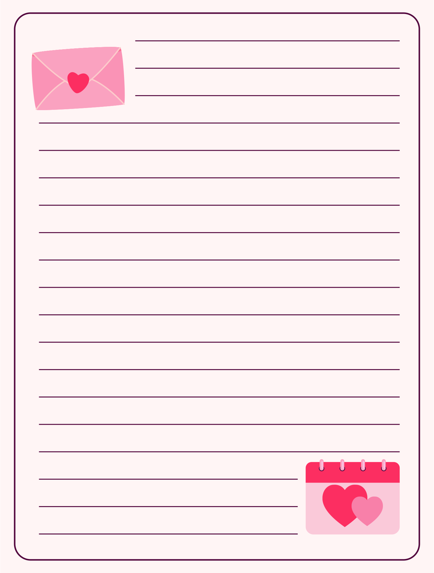 Valentine Letter Templates 10 Free PDF Printables Printablee