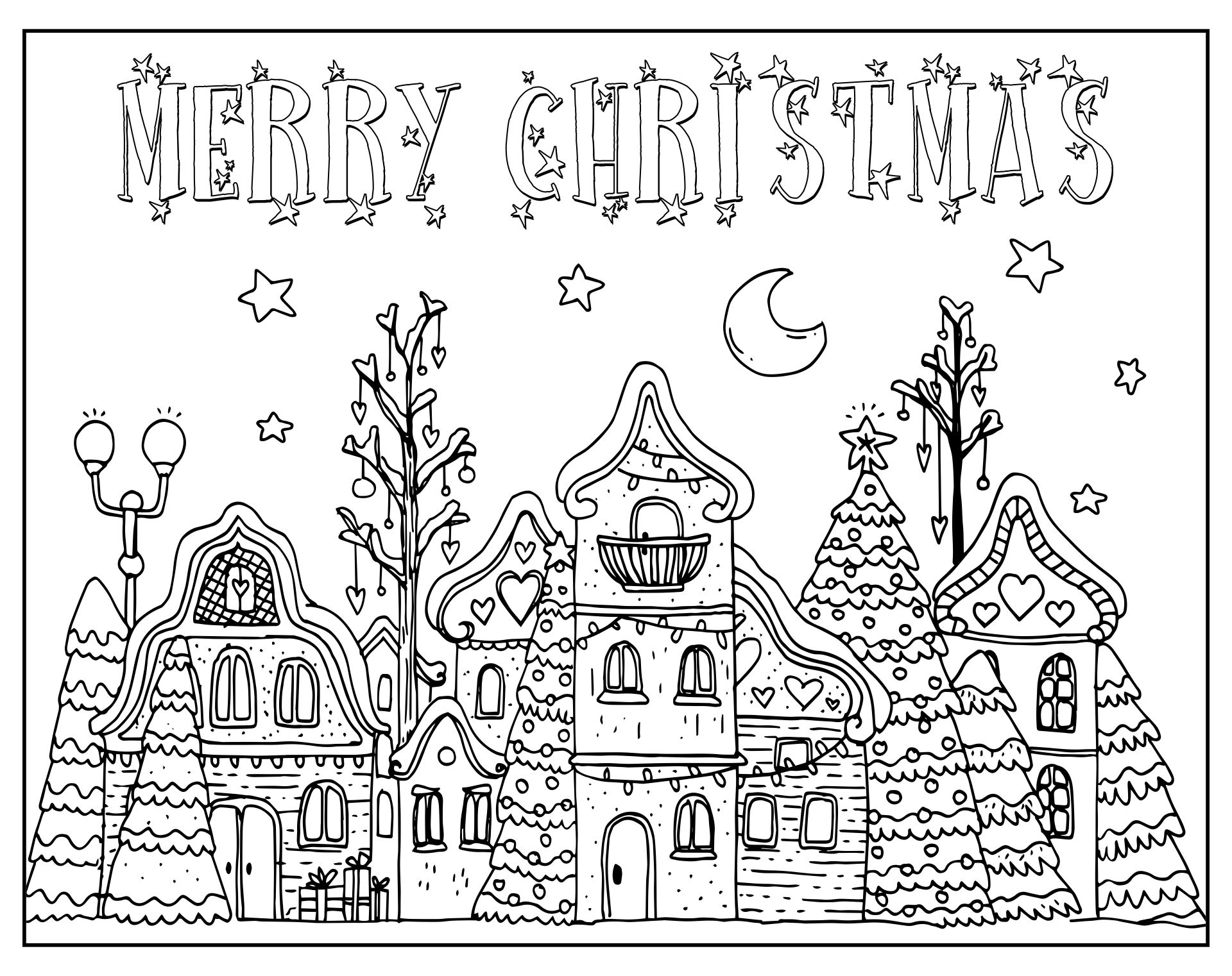 Printable Christmas Coloring Pages for Adults