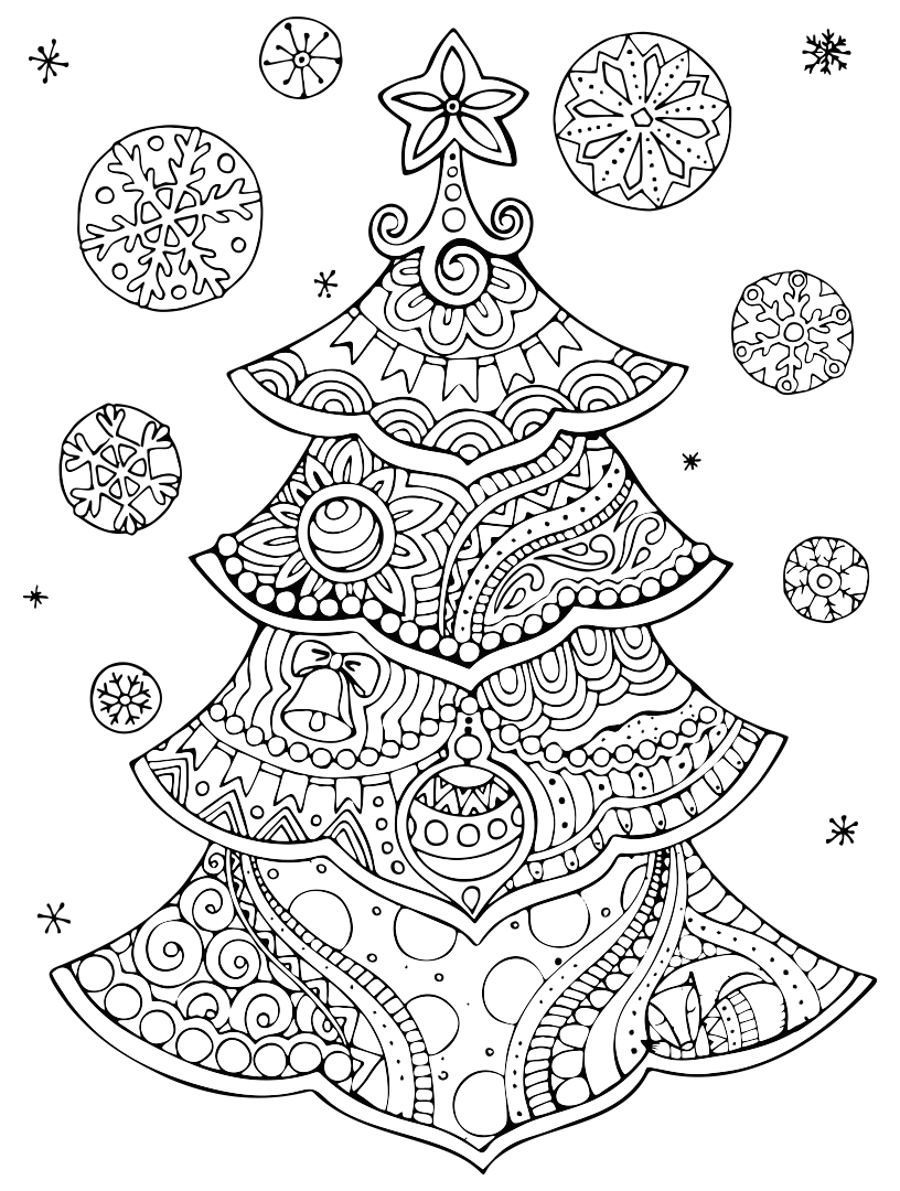 Adult Christmas Coloring Pages to Print