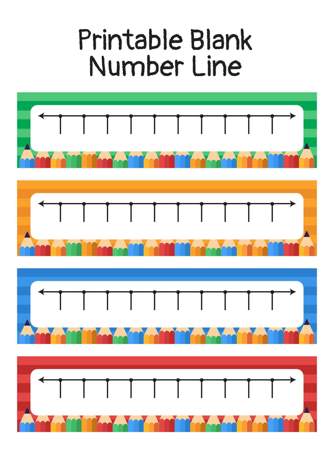 Blank Number Line Worksheet