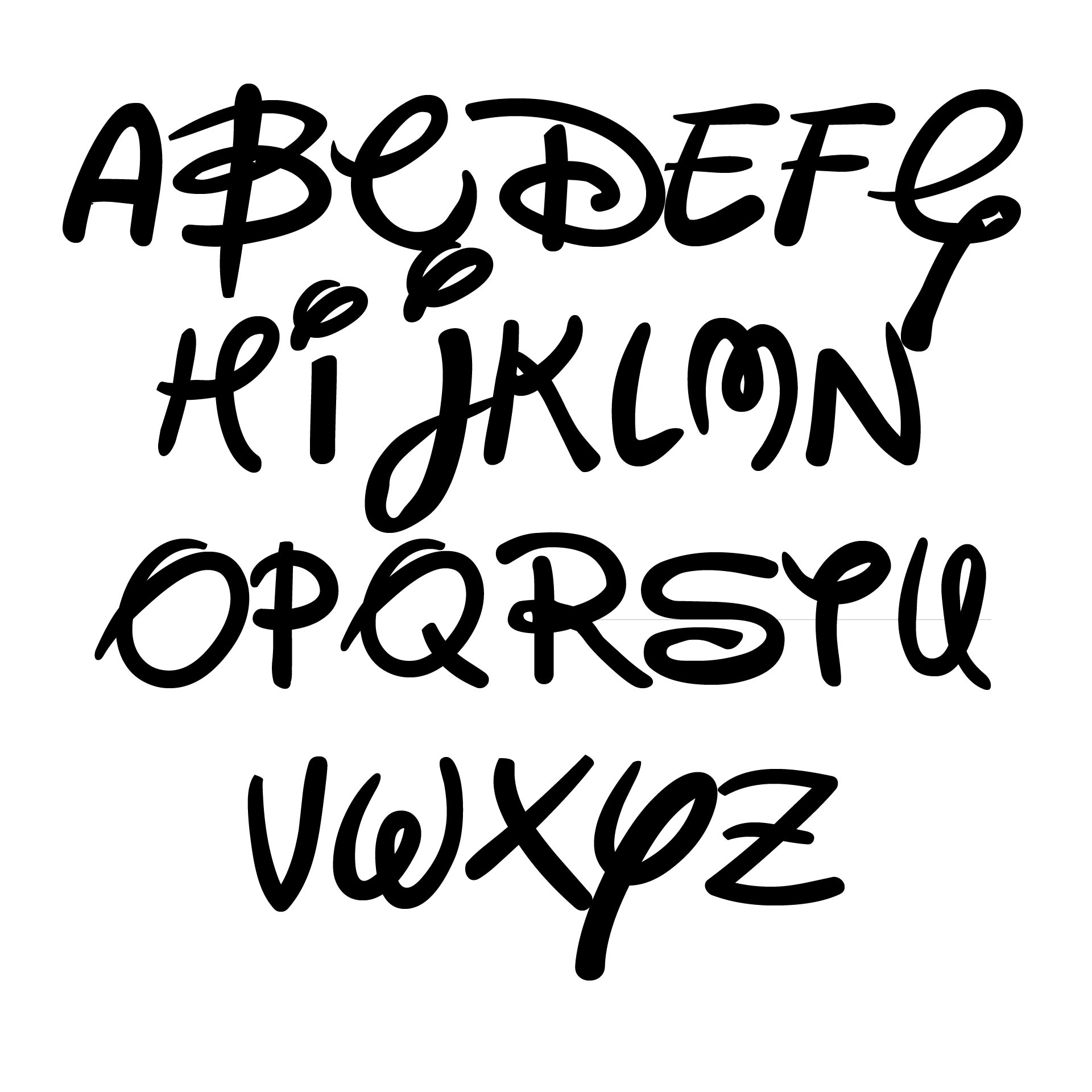 Alphabet Disney Font Printables