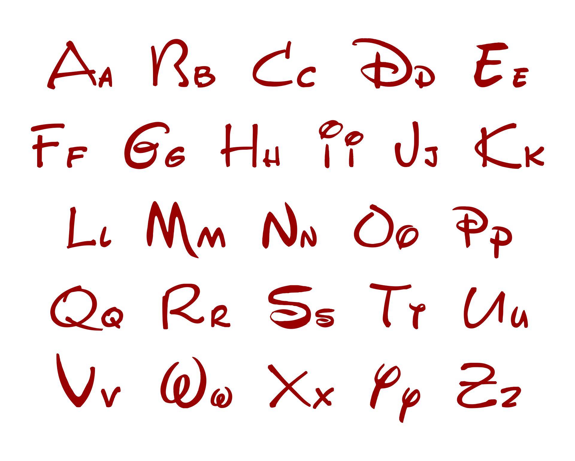 Disney Font Alphabet Letter Printables