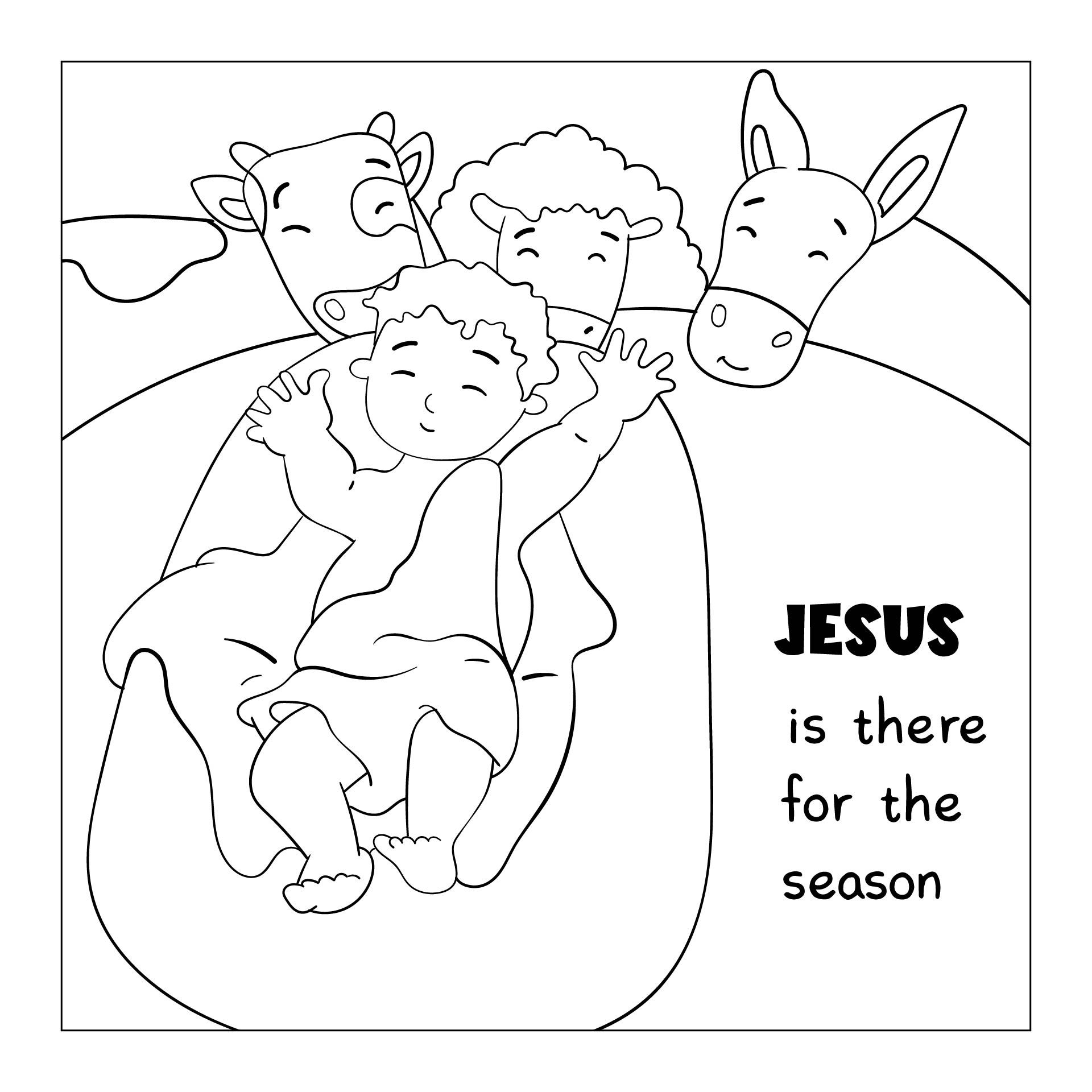 Jesus Christmas Coloring Pages