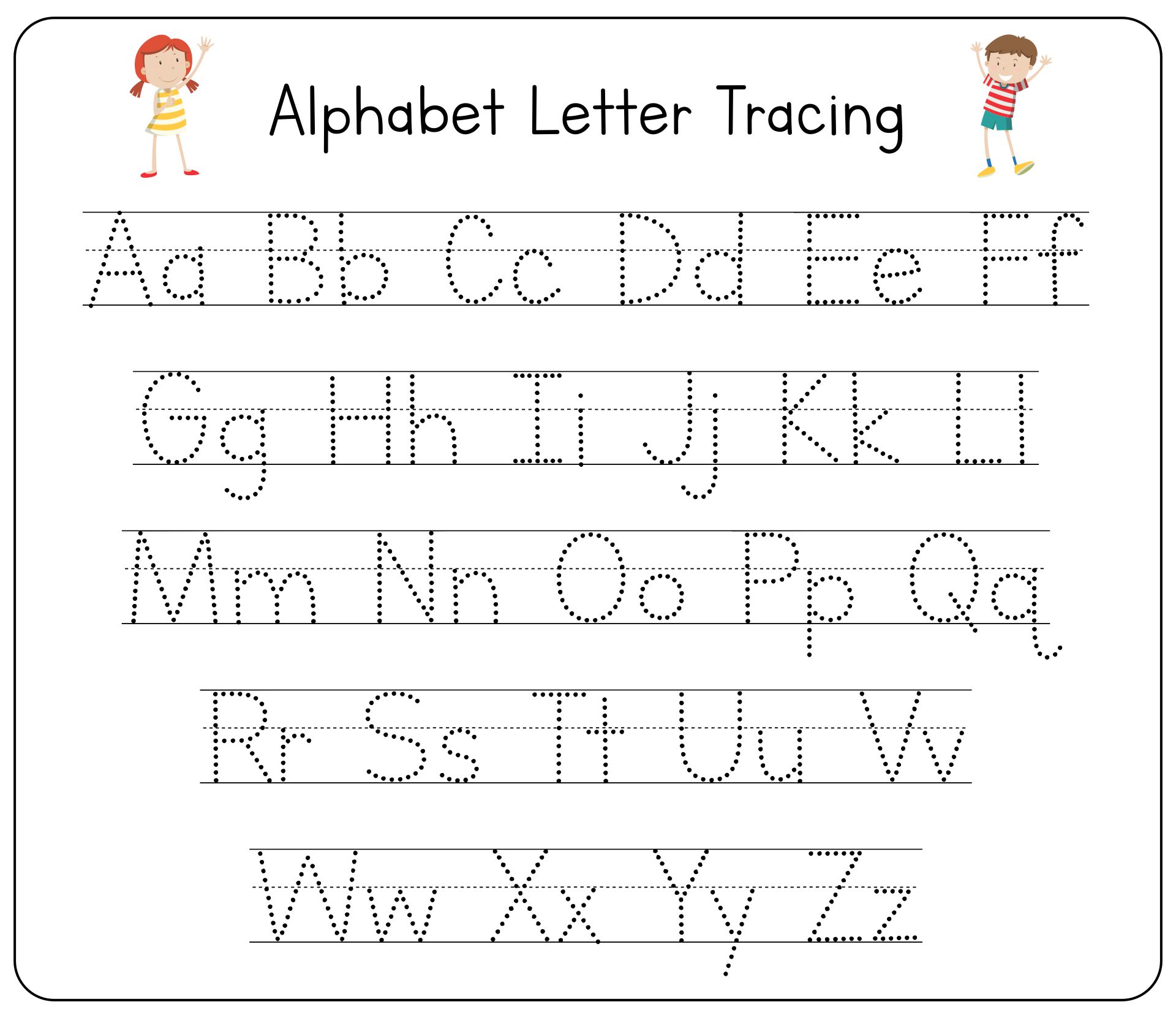 free printable worksheets tracing letters