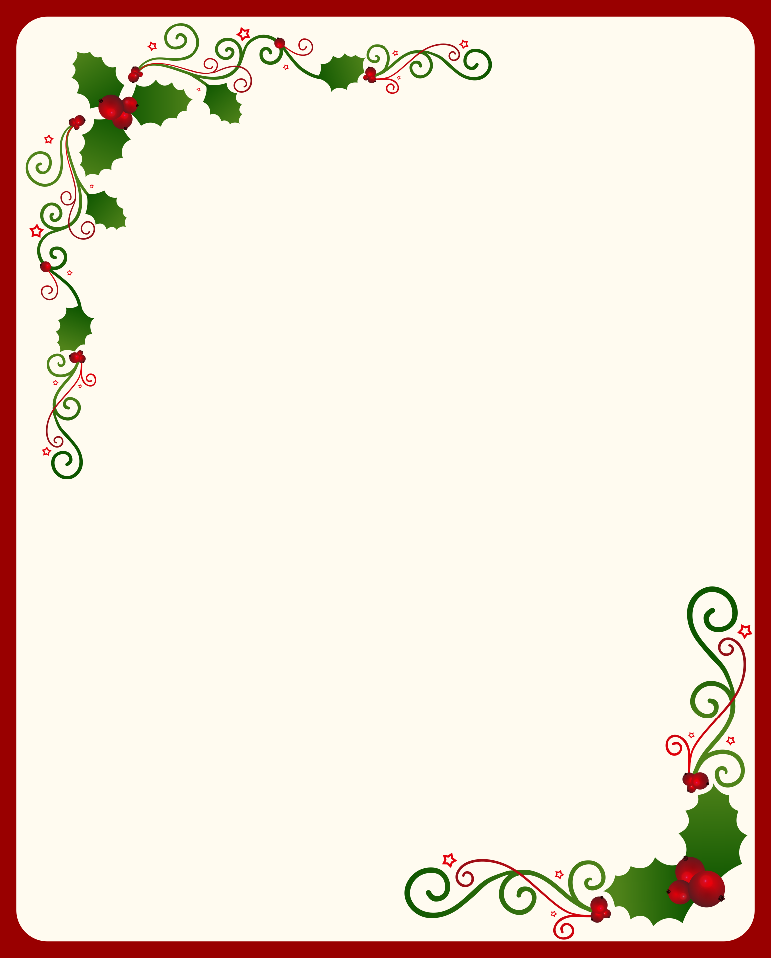 Printable Christmas Stationery