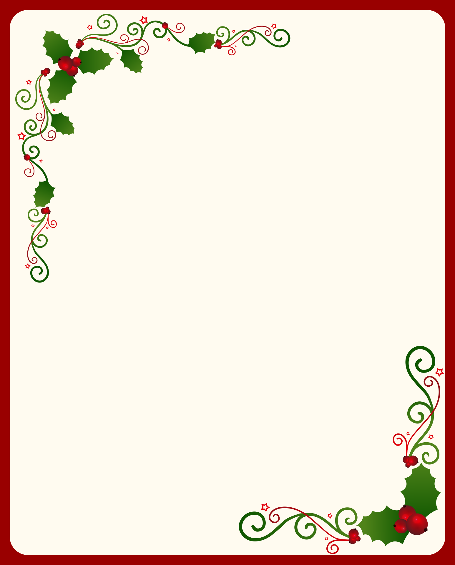 Free Christmas Stationery Template