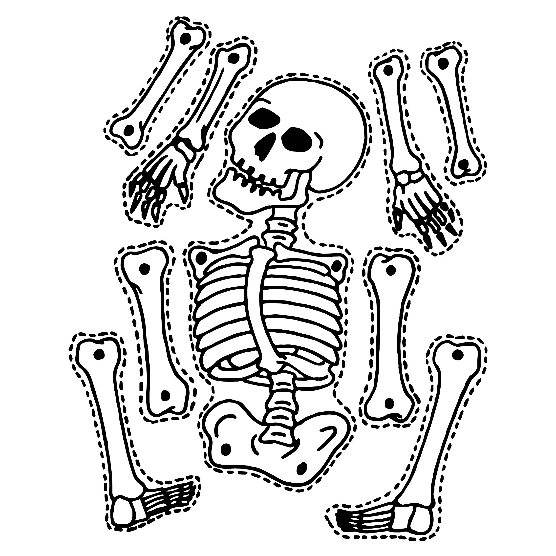 Halloween Skeleton Template Printable