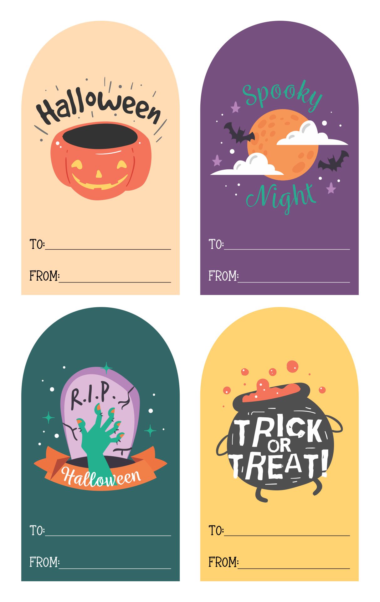 15 Best Free Halloween Printable Gift Tags Printablee