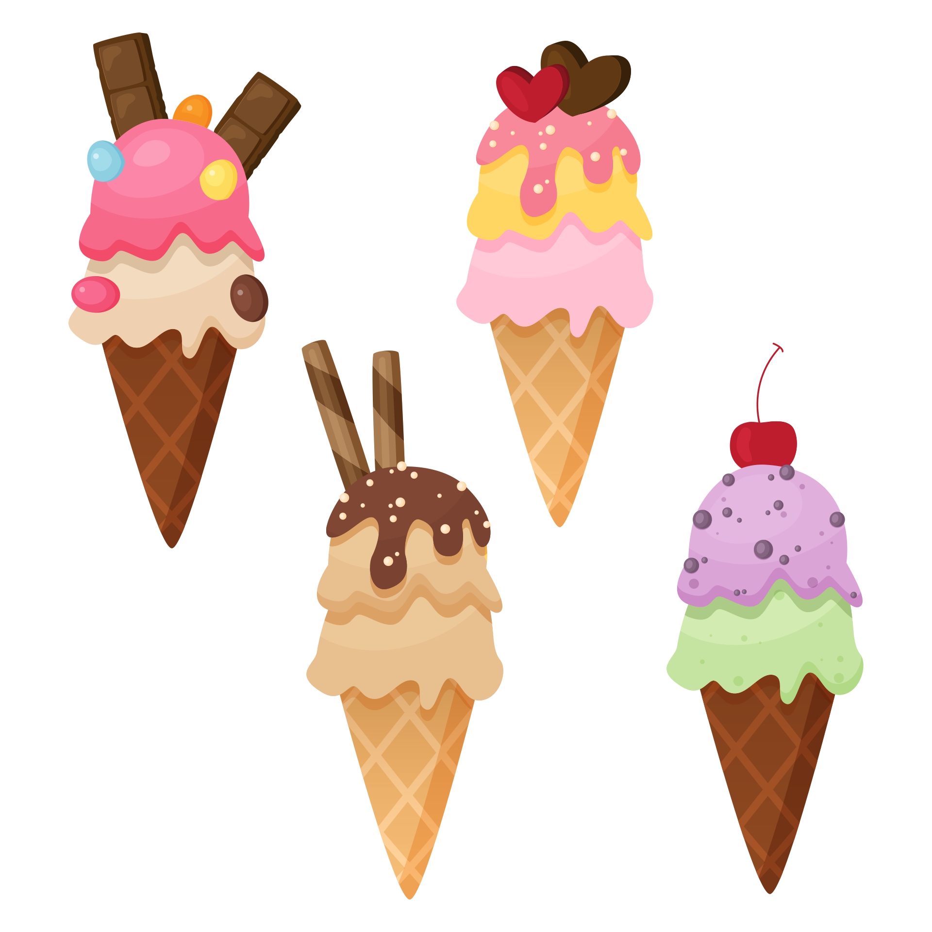 10 Best Ice Cream Cone Pattern Printable PDF For Free At Printablee