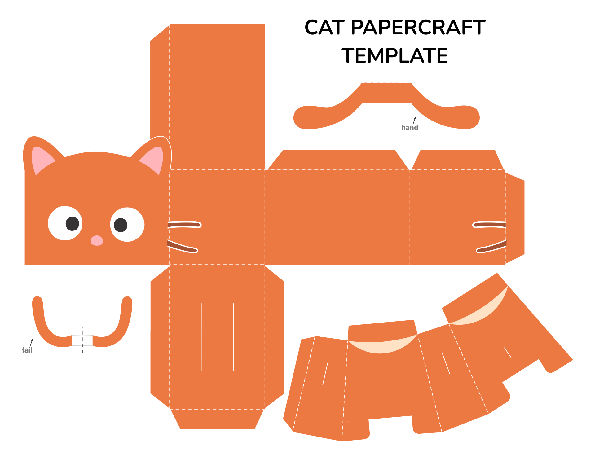Nyan Cat Papercraft Templates