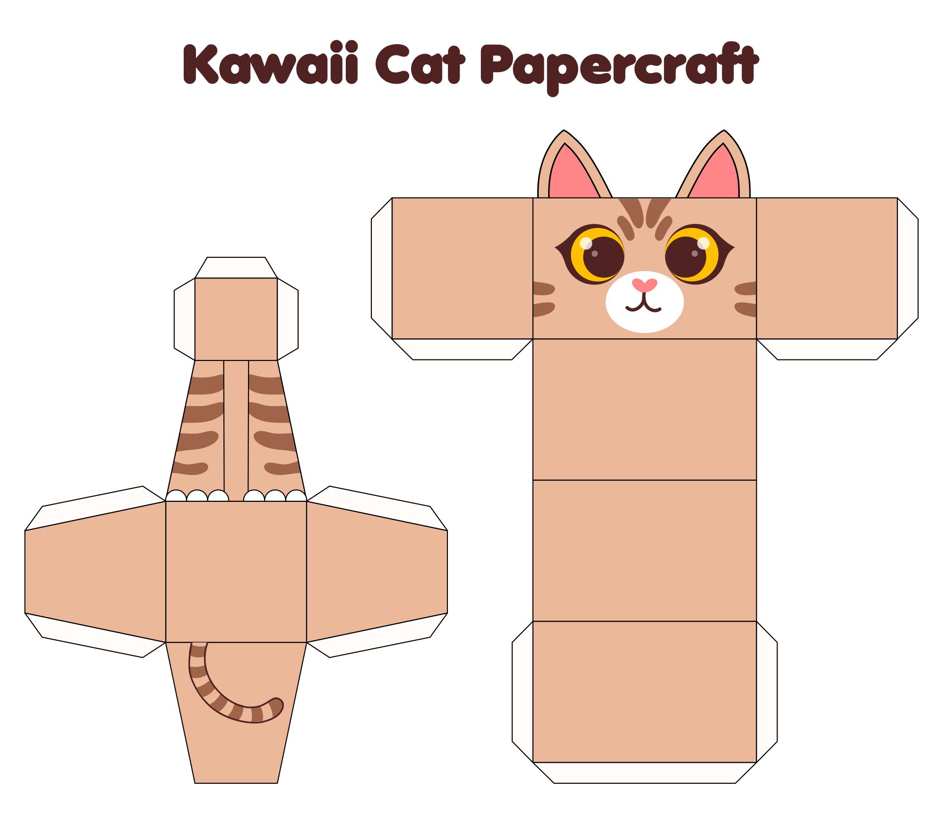 Papercraft Cat Template Printable Free