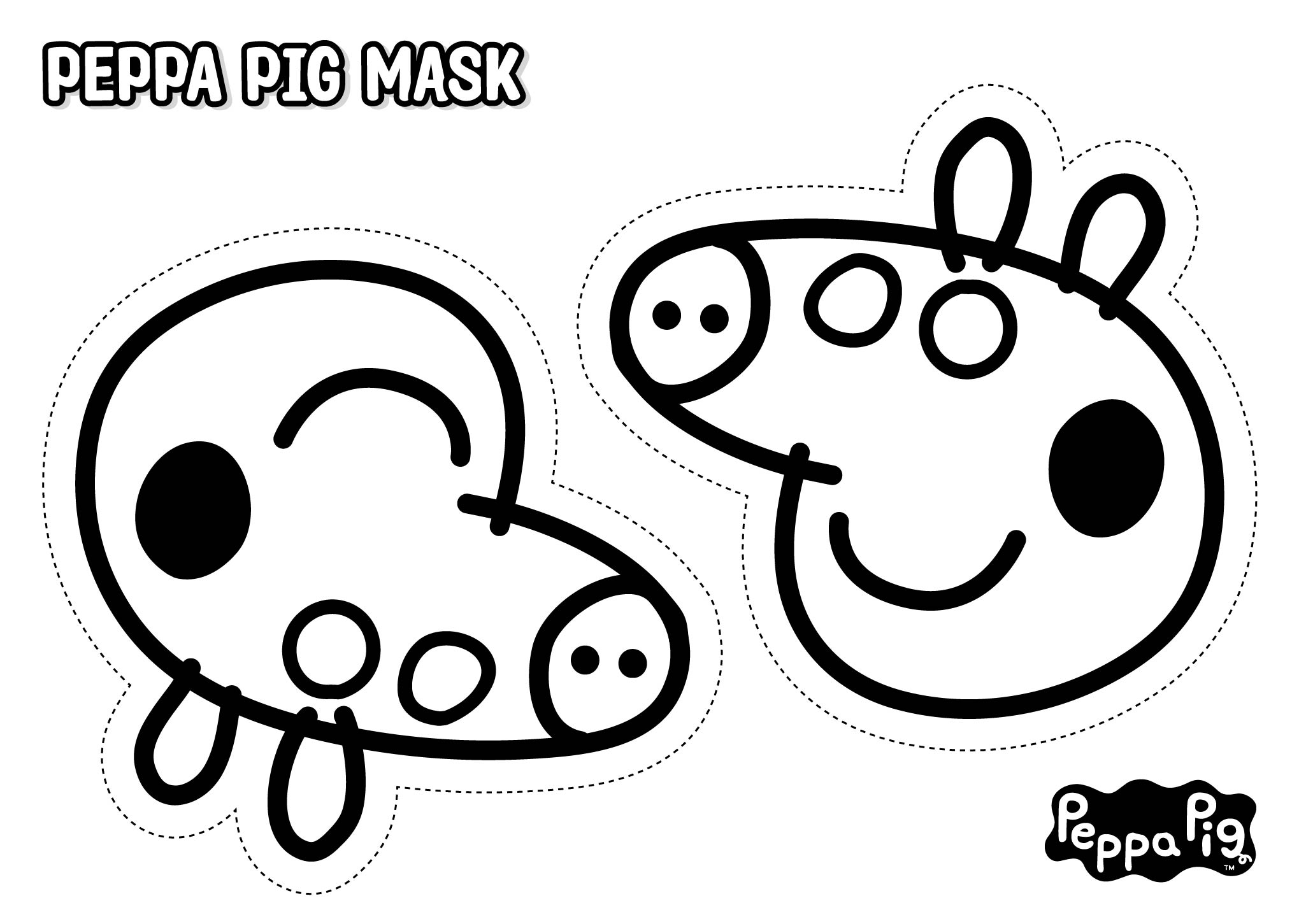 Peppa Pig Mask Print Out