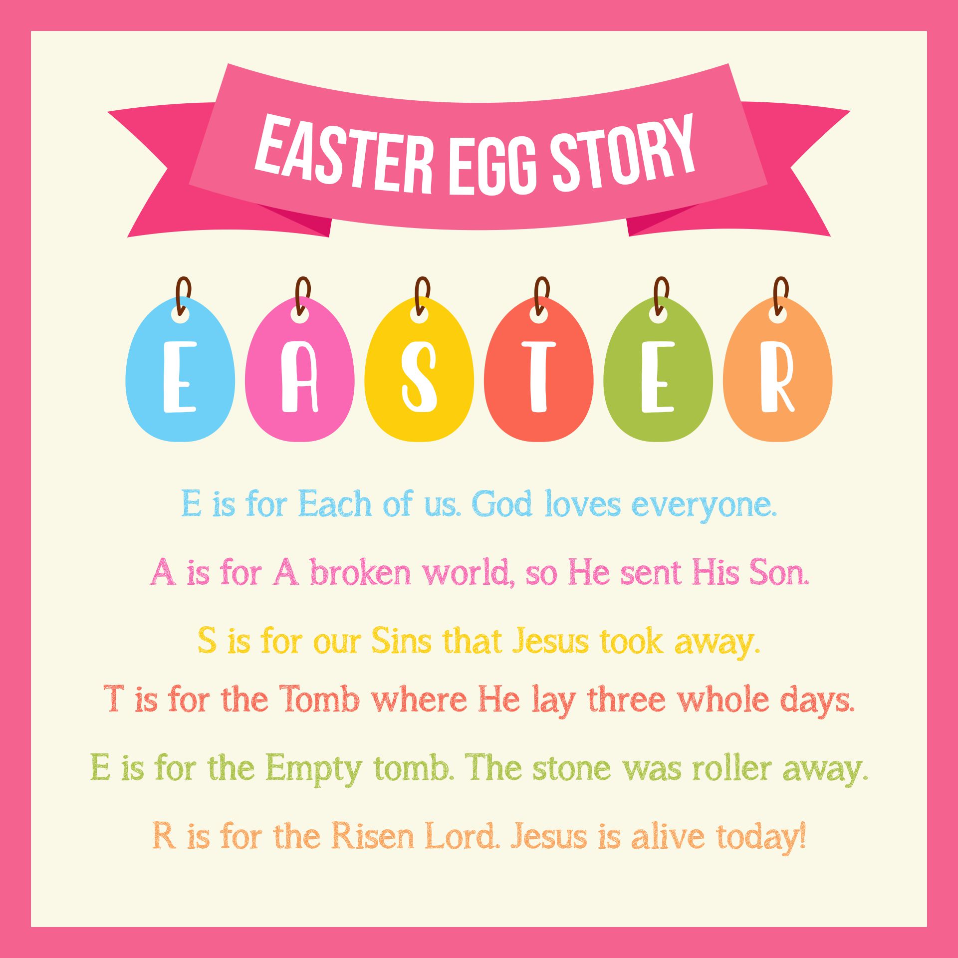 Preschool Easter Story Eggs
