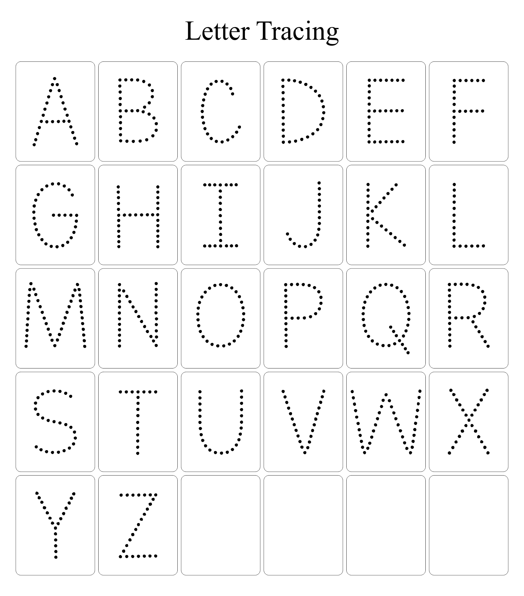 free printable worksheets tracing letters