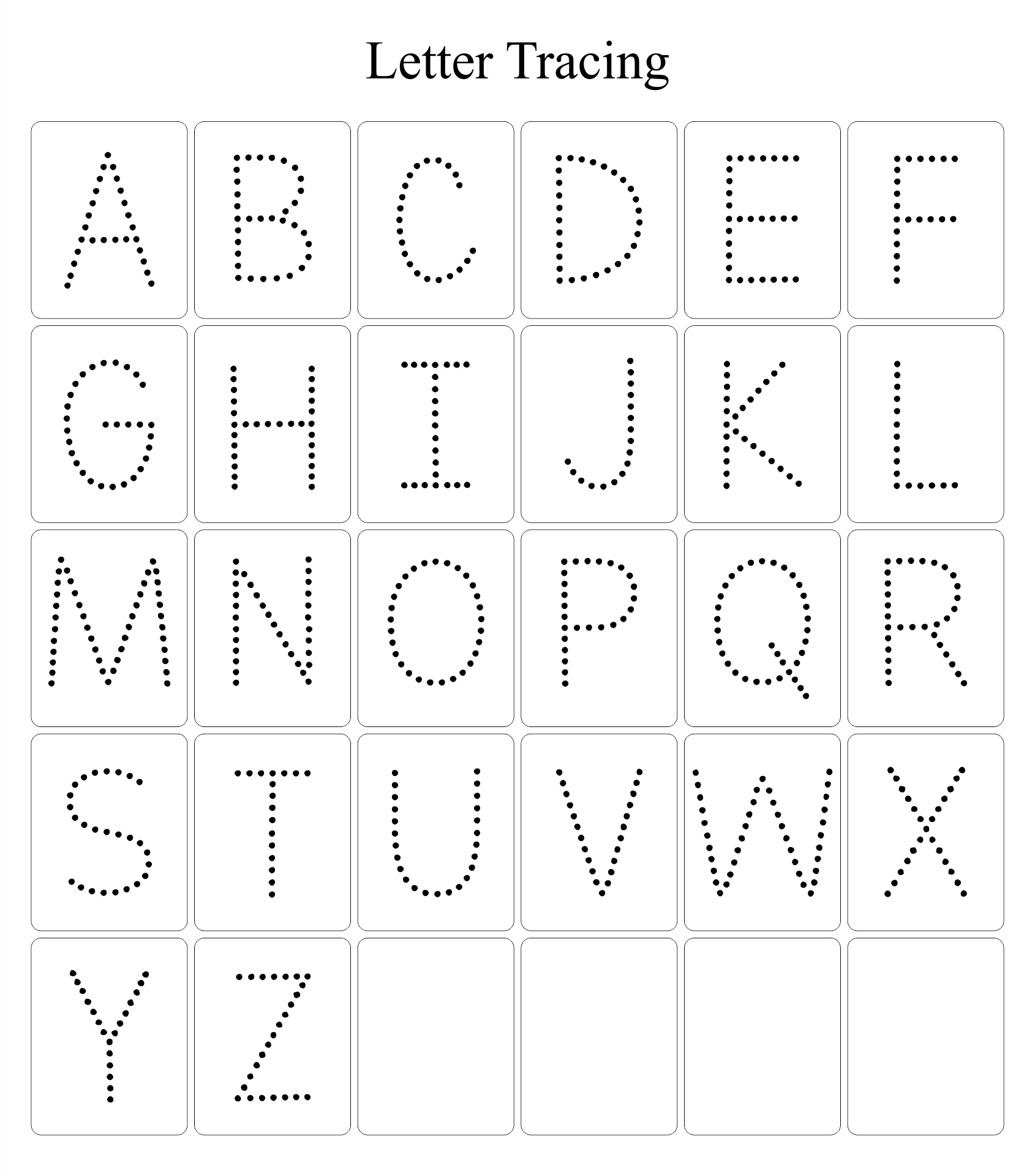 Tracing Letters 25 Free PDF Printables Printablee
