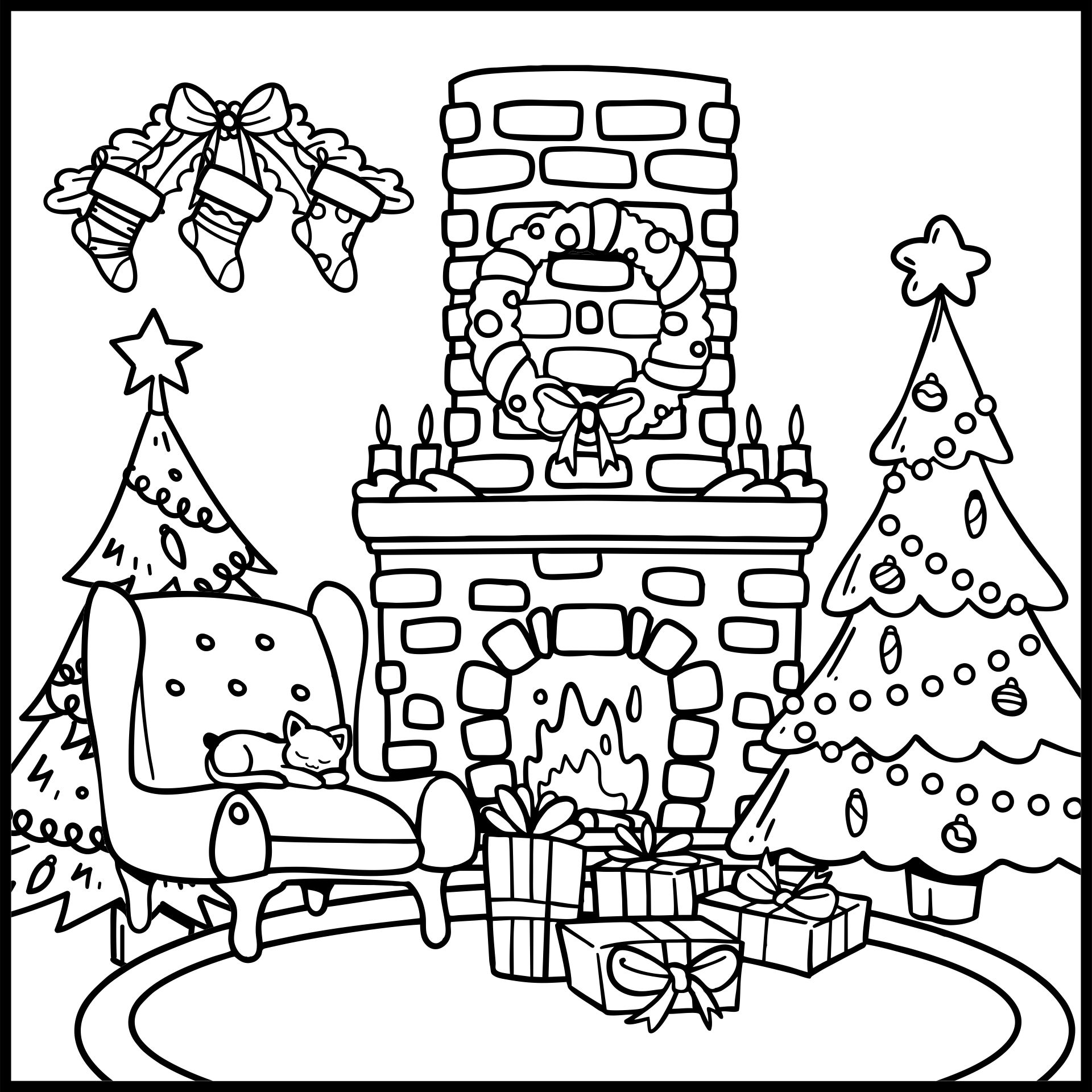 10 Best Printable Christmas Coloring Pages For Adults PDF for Free at