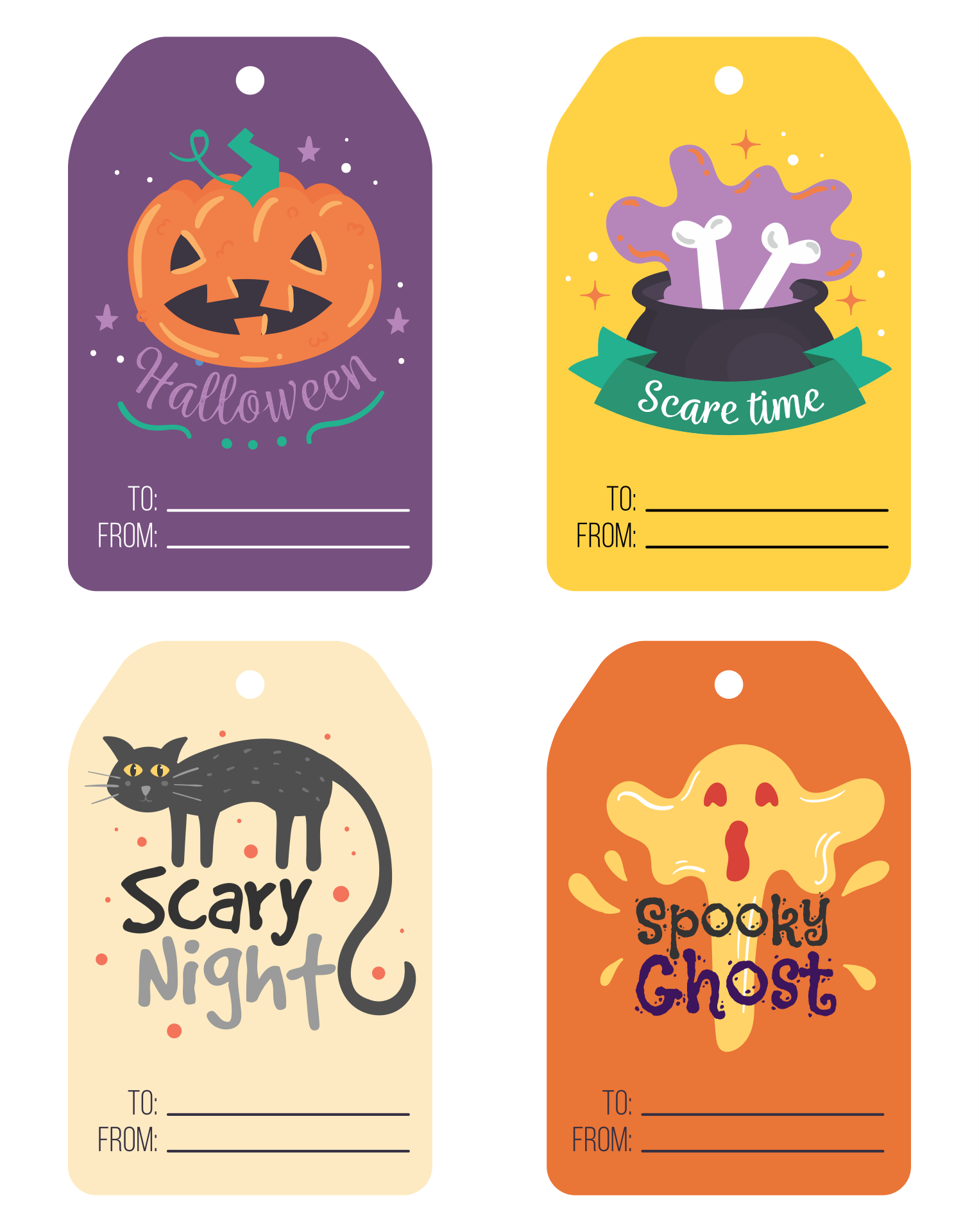 8 Best Free Halloween Printable Gift Tags