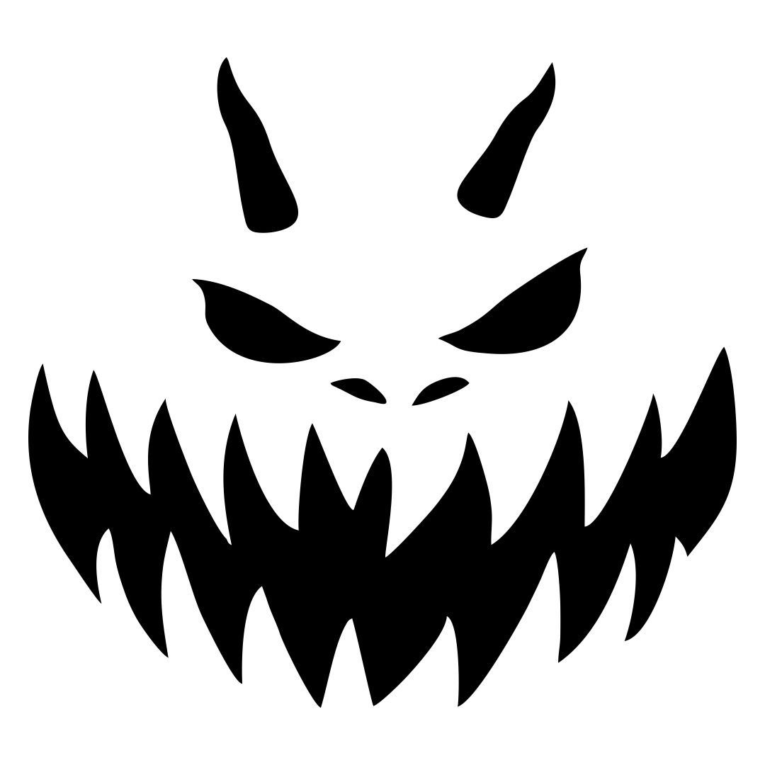 8 Best Images of Printable Halloween Patterns - Scary Face Pumpkin ...