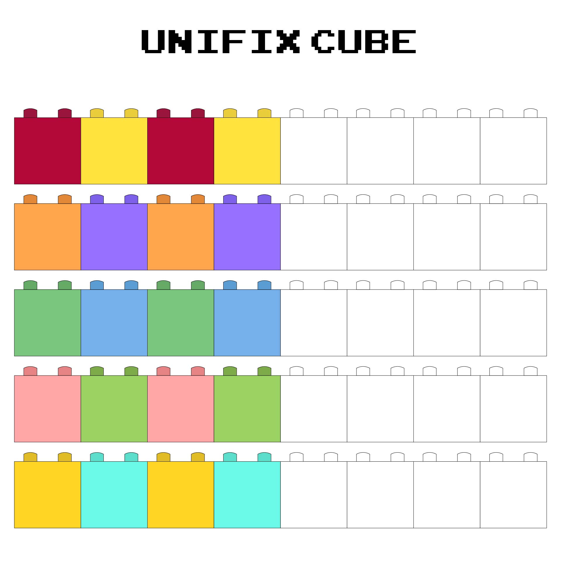 Unifix Cubes Printable Worksheets