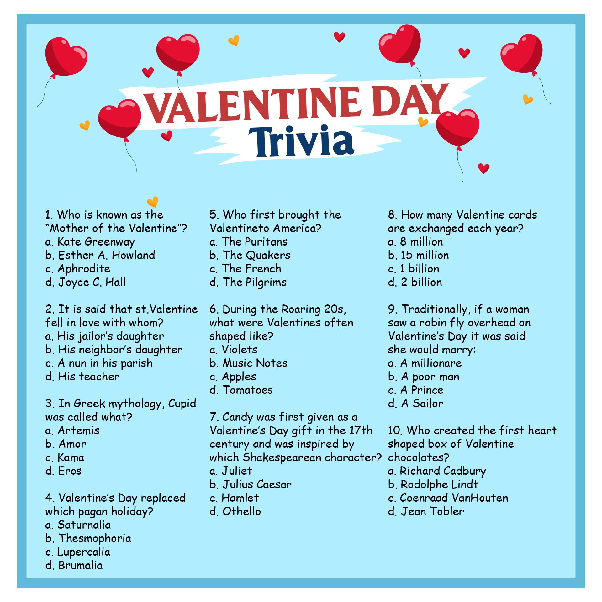Valentines Day Trivia
