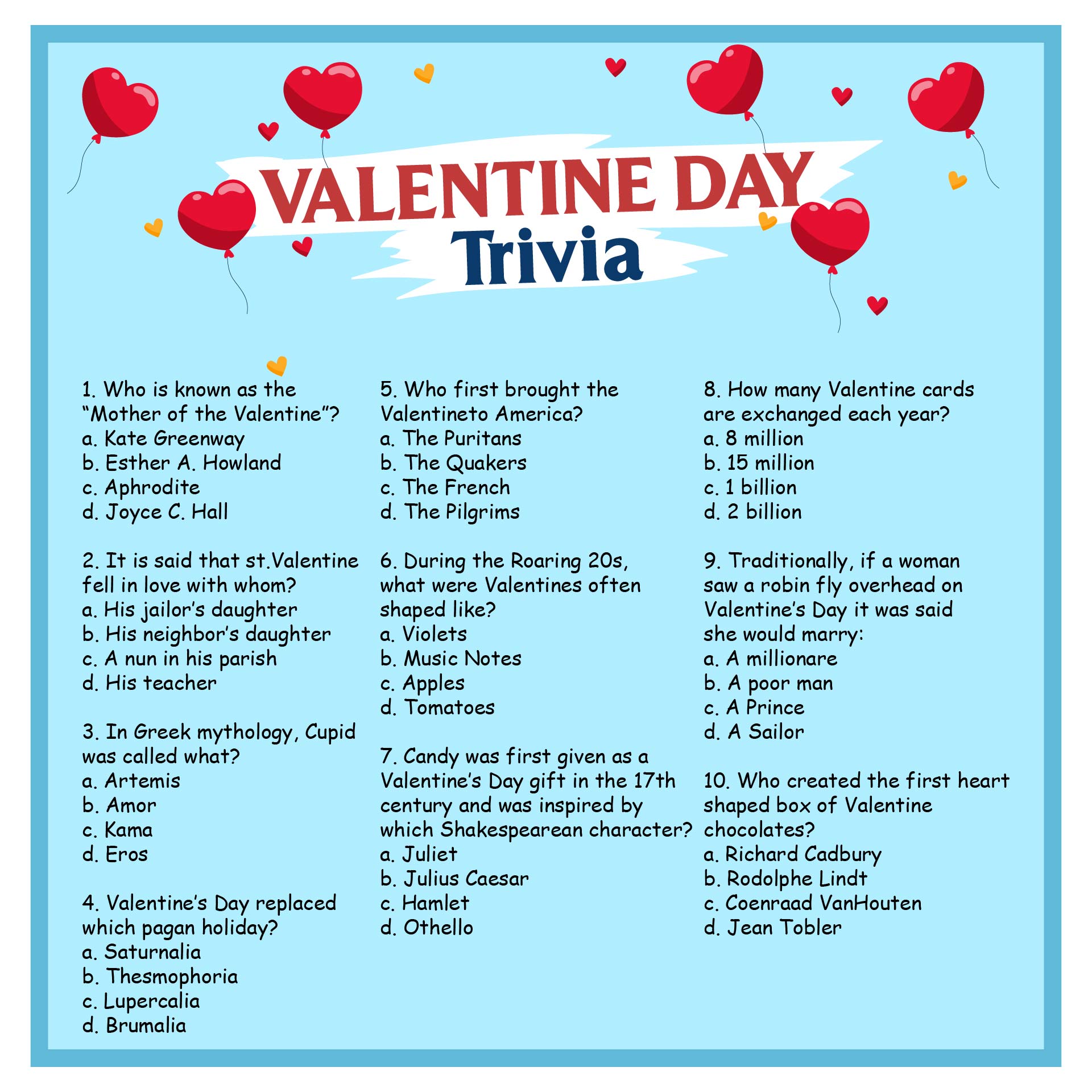 Valentine S Day Trivia 271440 