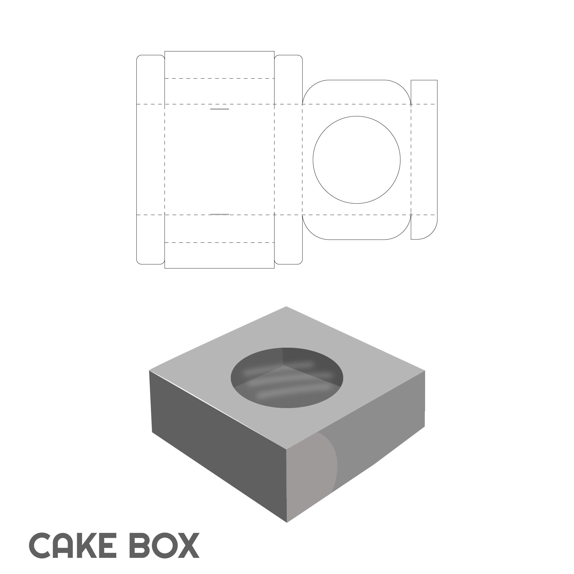 Window Cake Box Template