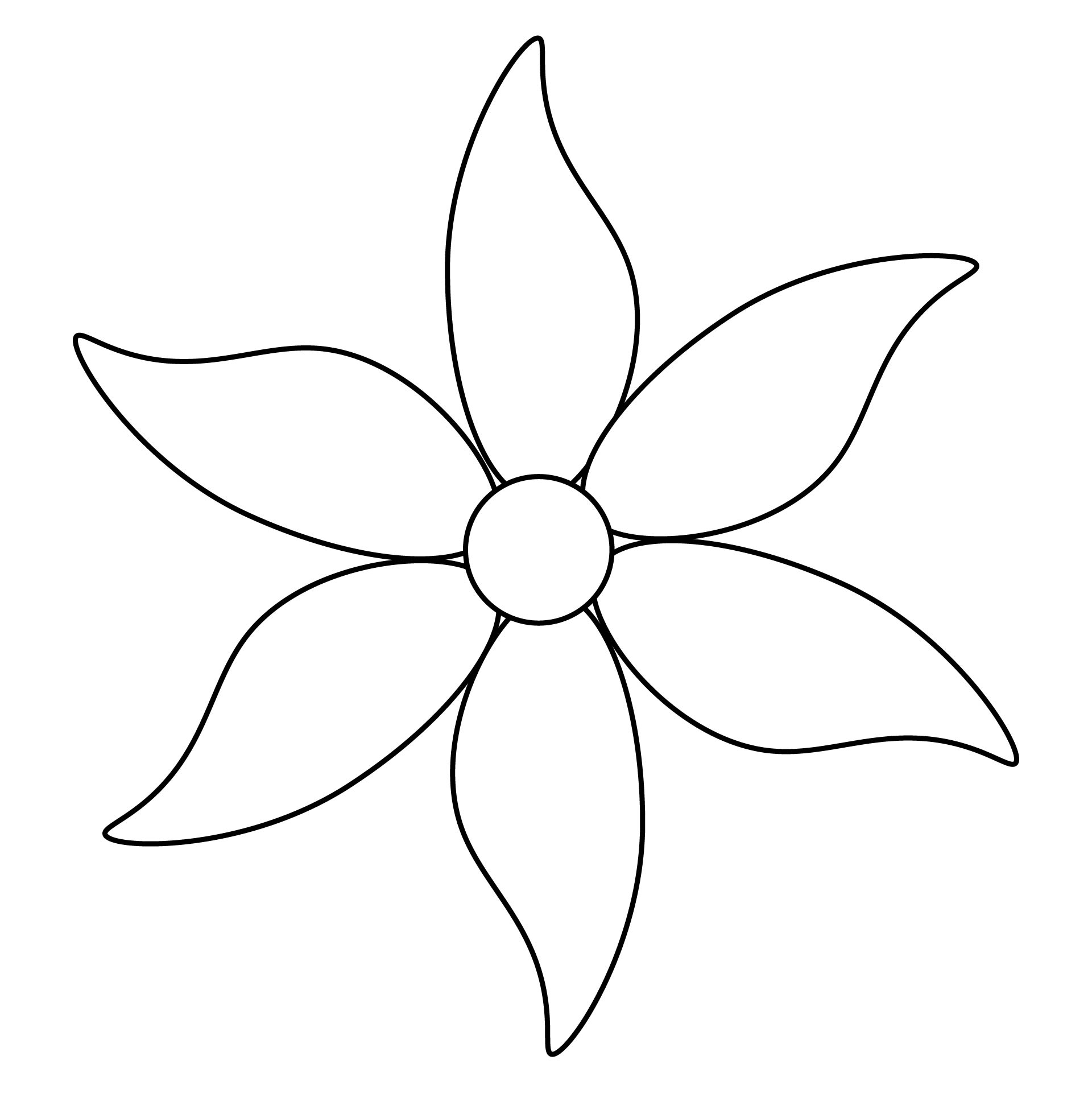 5 Petal Flower Template Free Printable PRINTABLE TEMPLATES