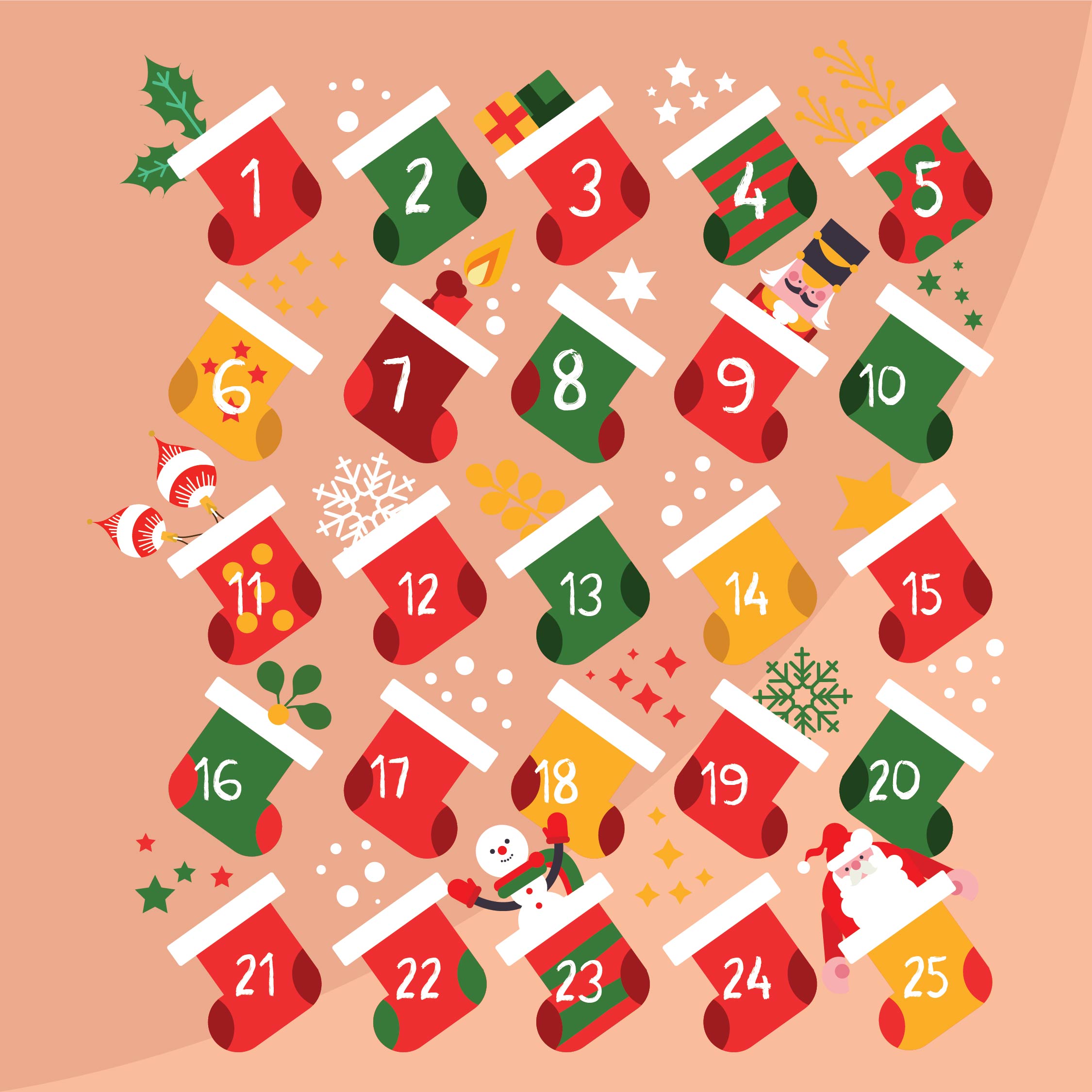Advent Calendar Number Stickers