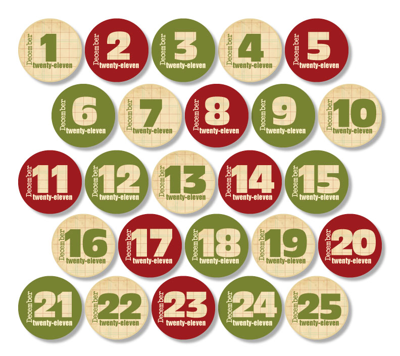 Christmas Advent Numbers