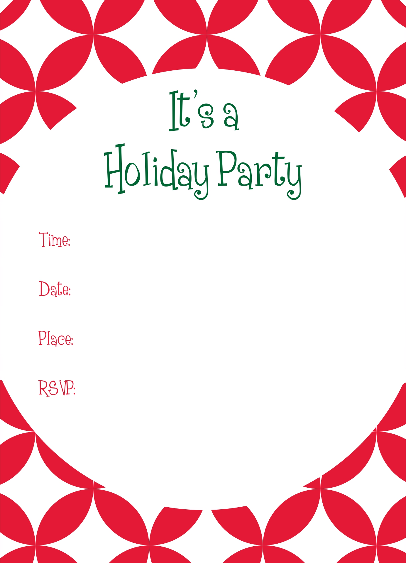Christmas Party Invitation Templates Download