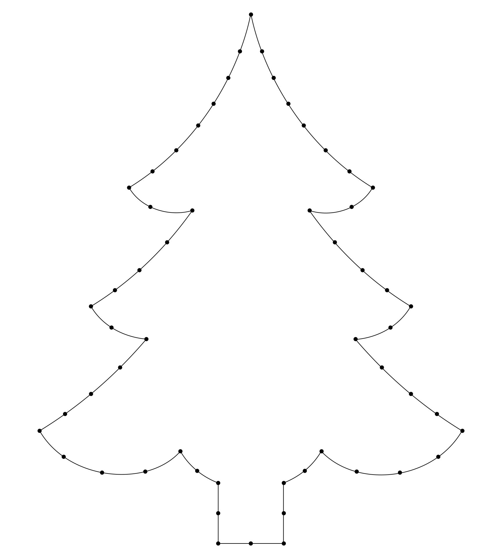 Christmas Tree String Art Pattern