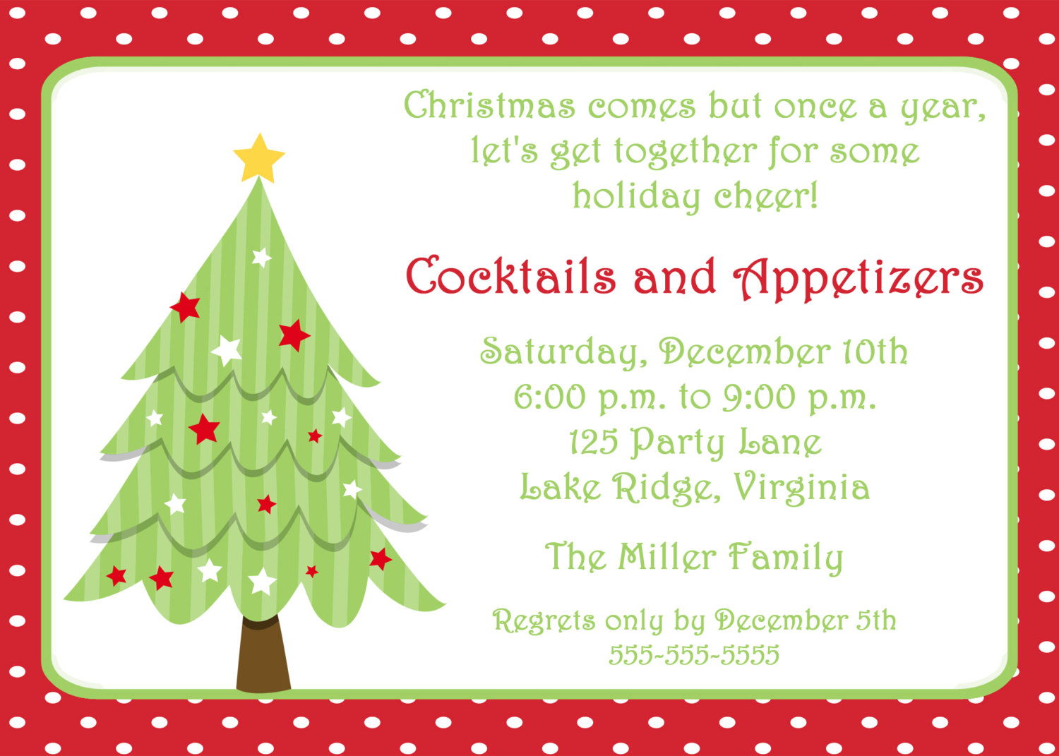 Online Printable Christmas Party Invitations Free