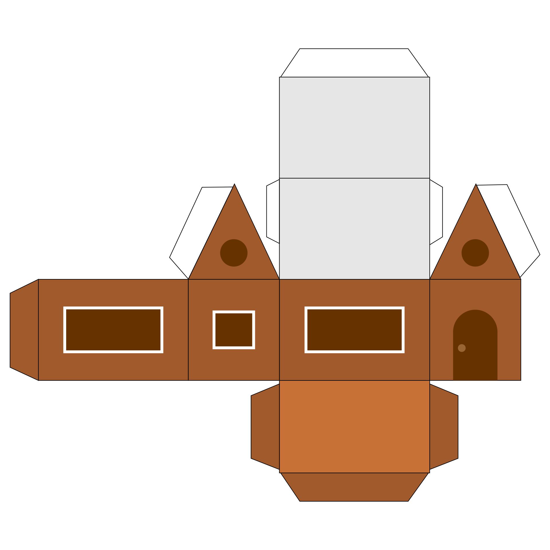 Paper House Printable Template