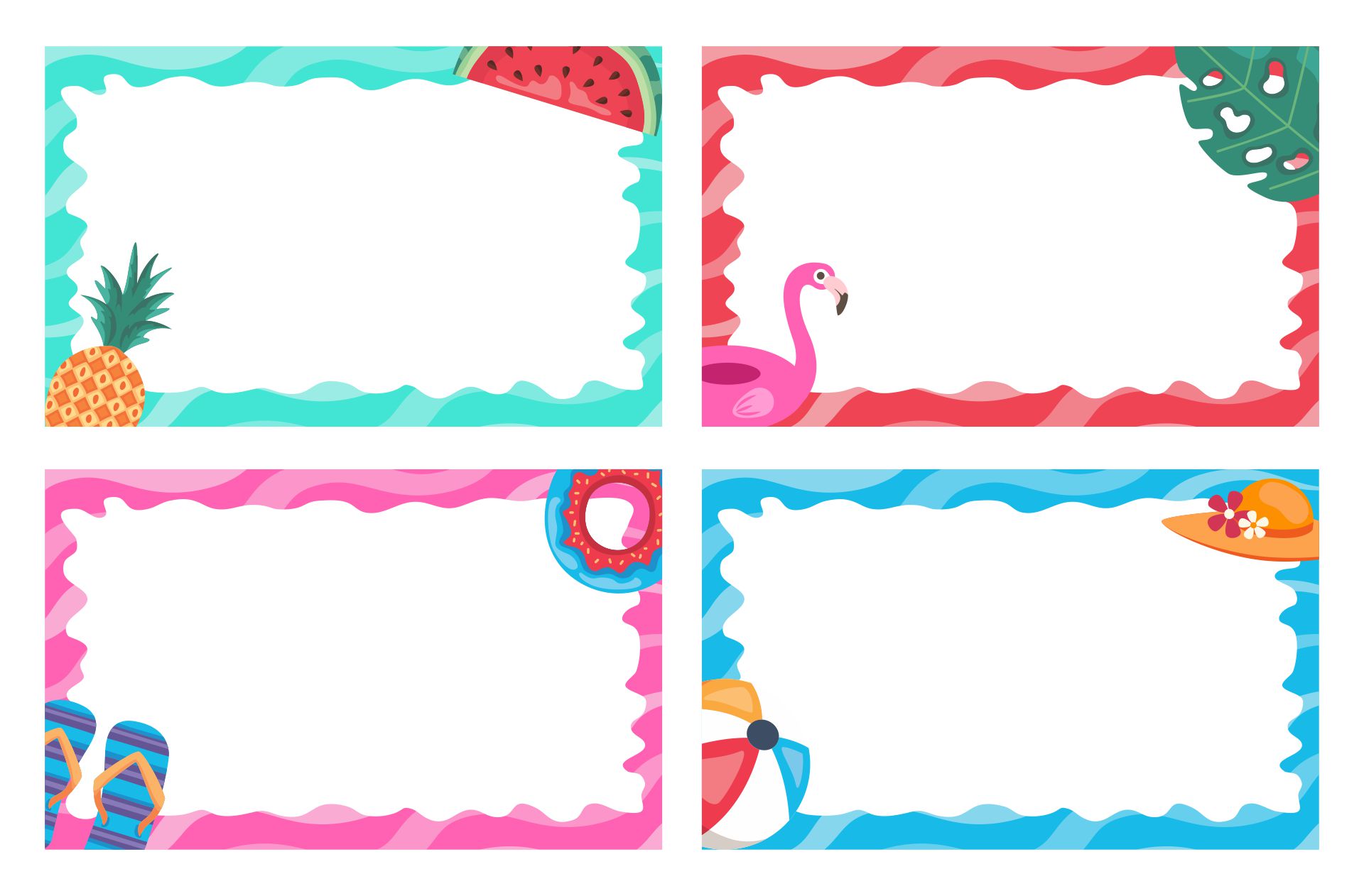 Summer Printable Name Badges