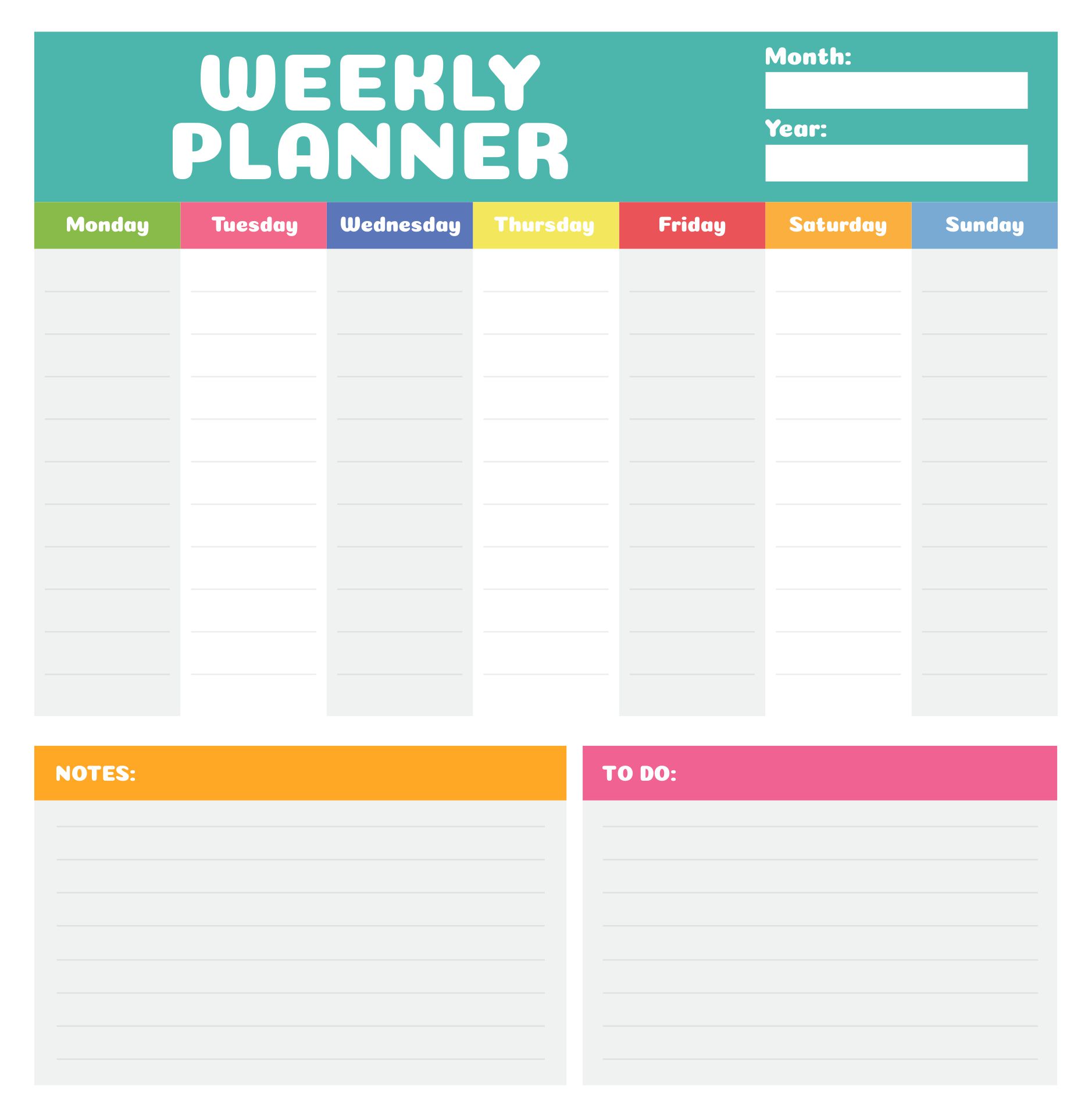 Week Calender Template from www.printablee.com