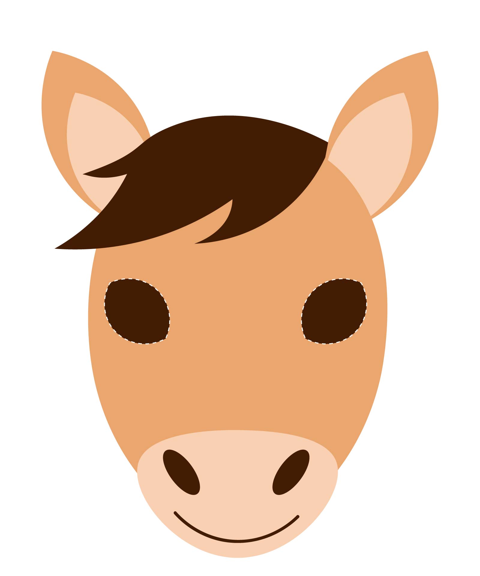 Horse Face Mask Template Printables