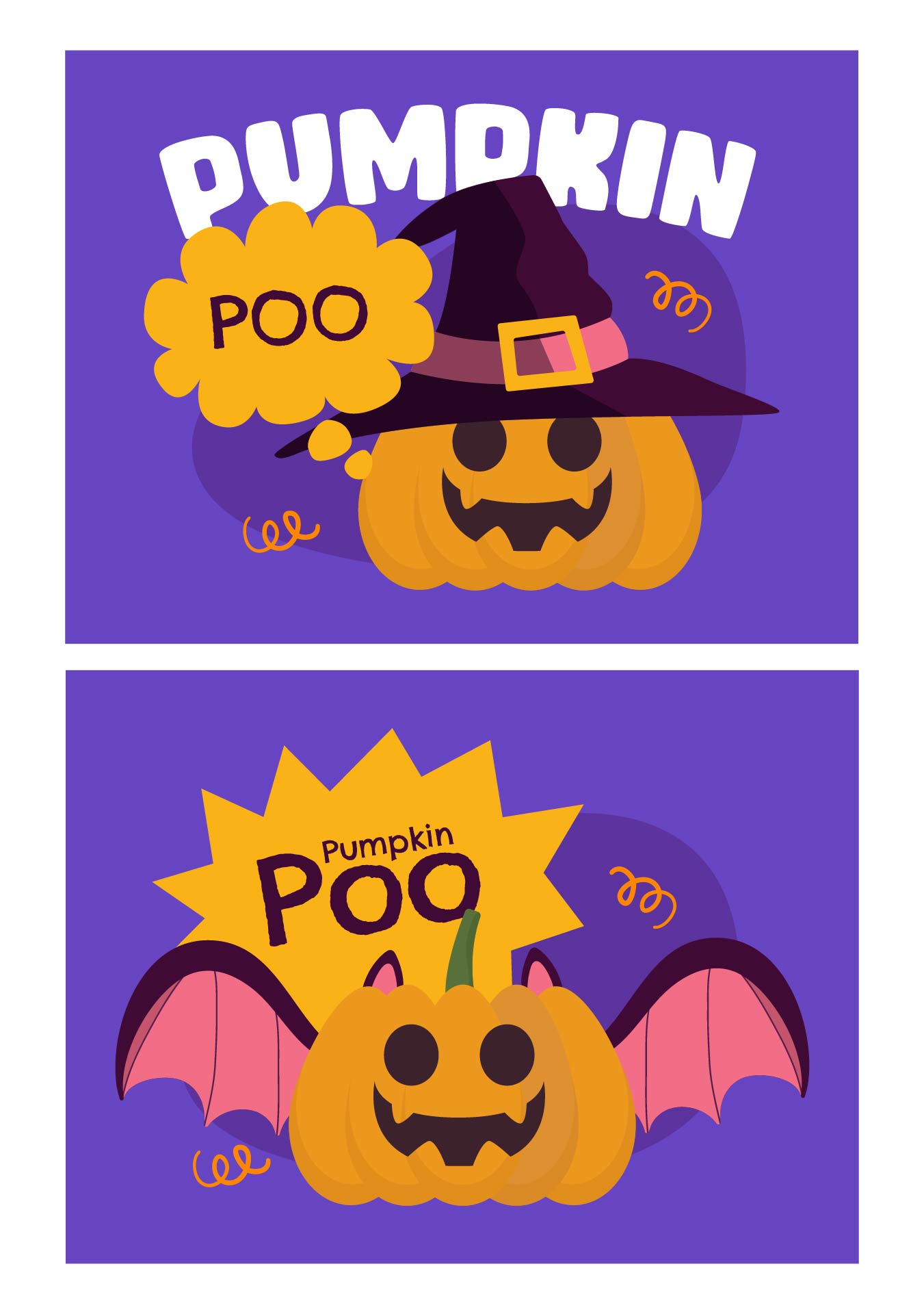Printable Halloween Pumpkin Poo Tags