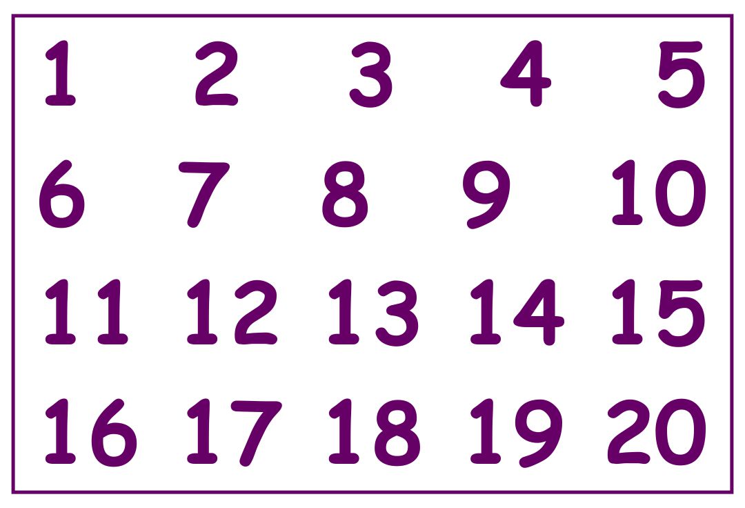 Colored Numbers To Print