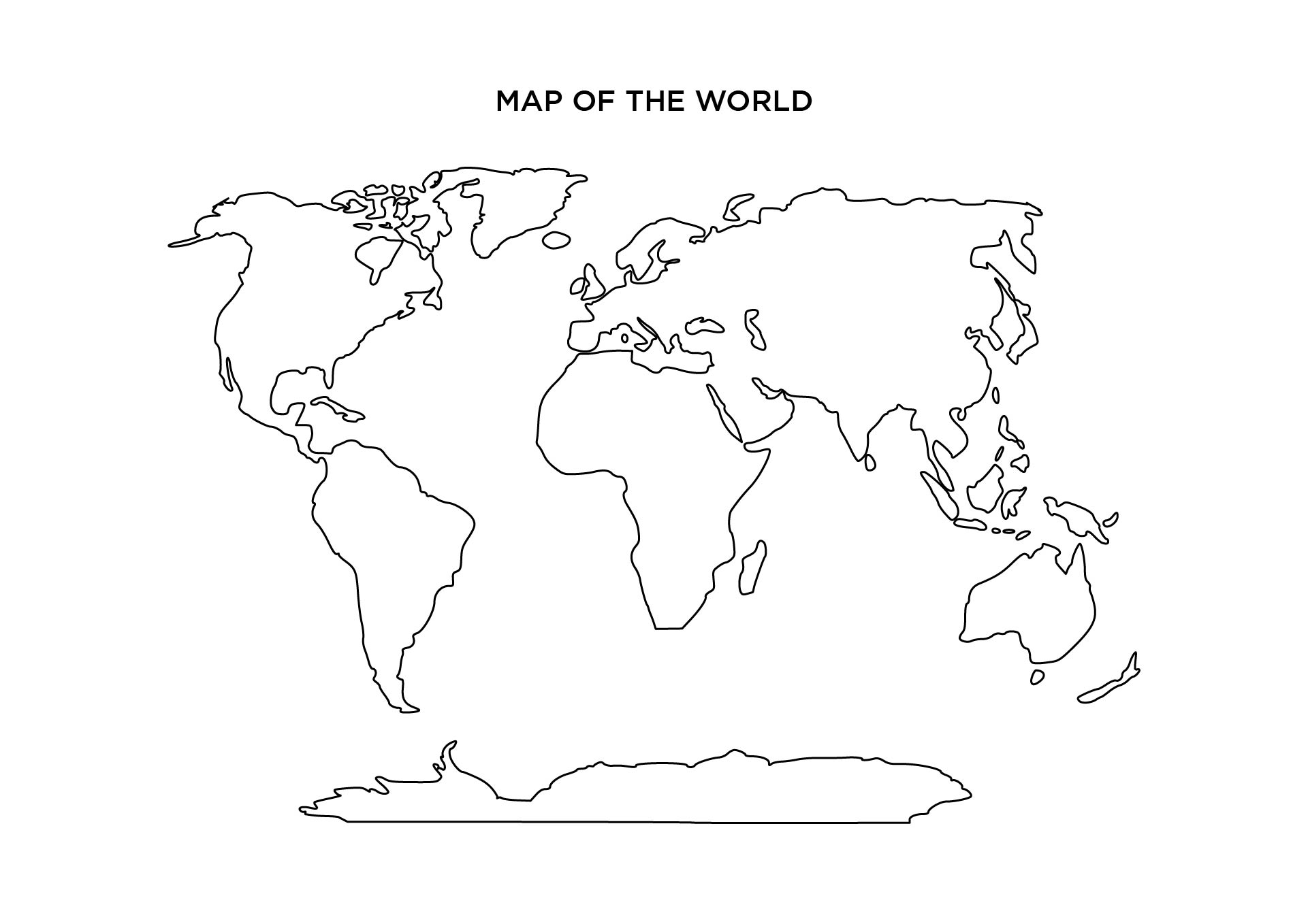 Blank World Maps Printable